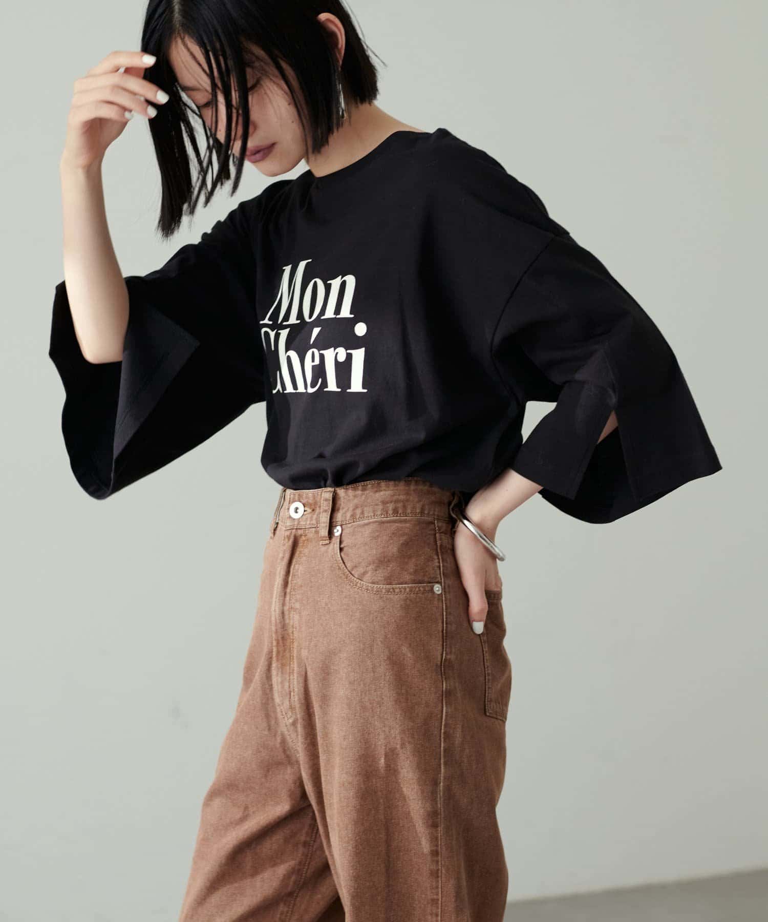 NICE CLAUP / OLIVE des OLIVE OUTLET(ナイスクラップ  / オリーブ デ オリーブ アウトレット) 【LARUTA】Mon Cheri ロゴT