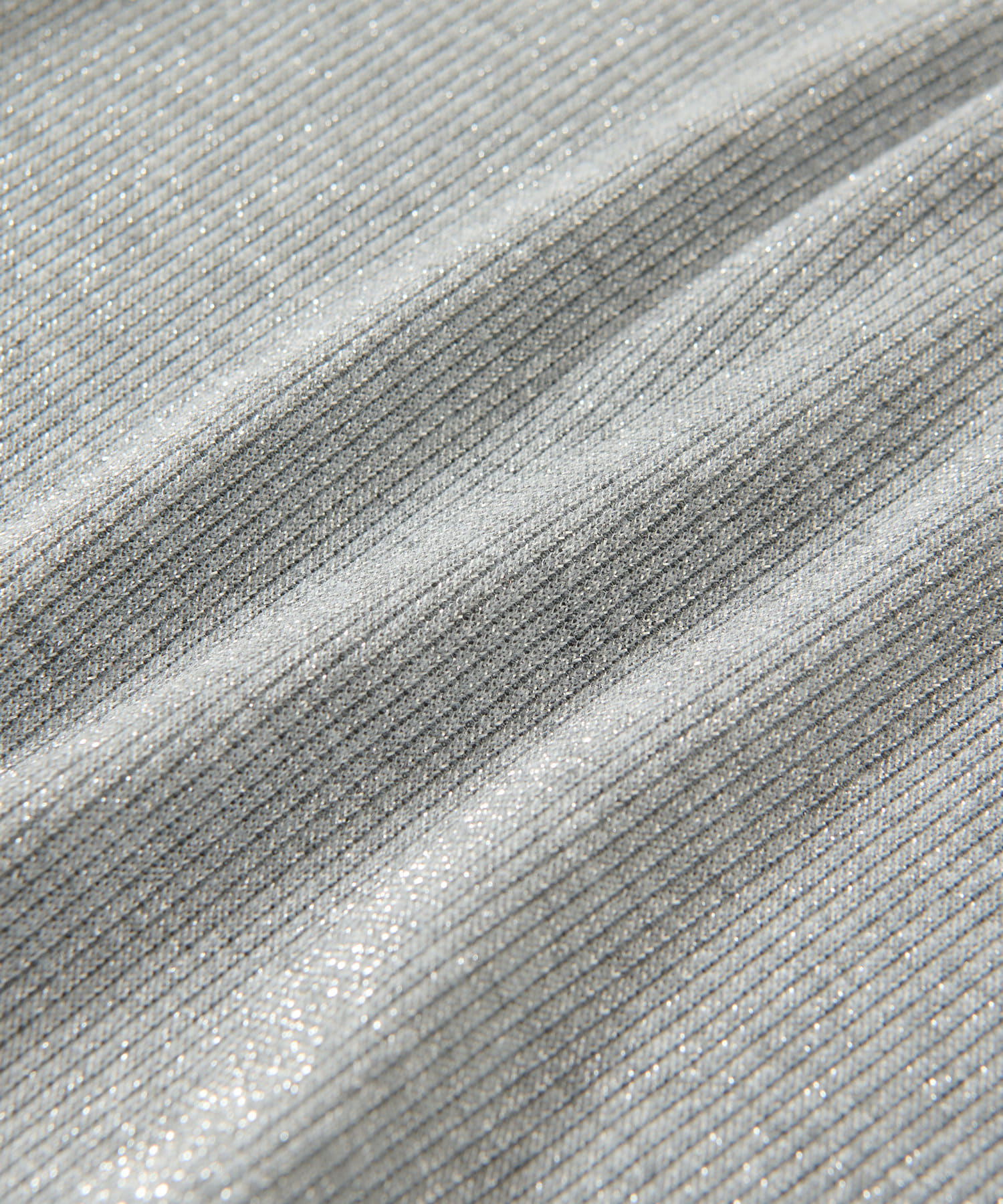 La boutique BonBon(ラブティックボンボン) 【きれい見えT】ラメリブ5分袖カットソー