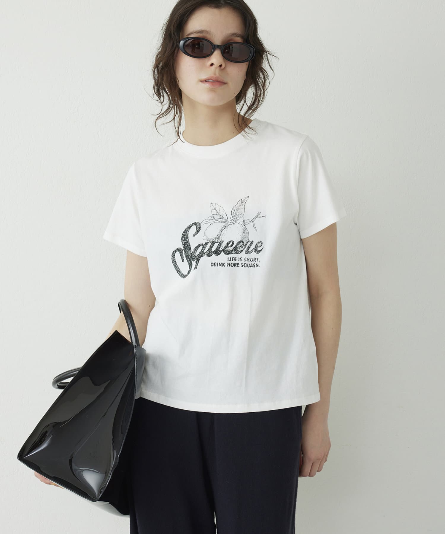 Whim Gazette(ウィム ガゼット) レディース 【THE PAUSE】Lemon Tシャツ オフホワイト