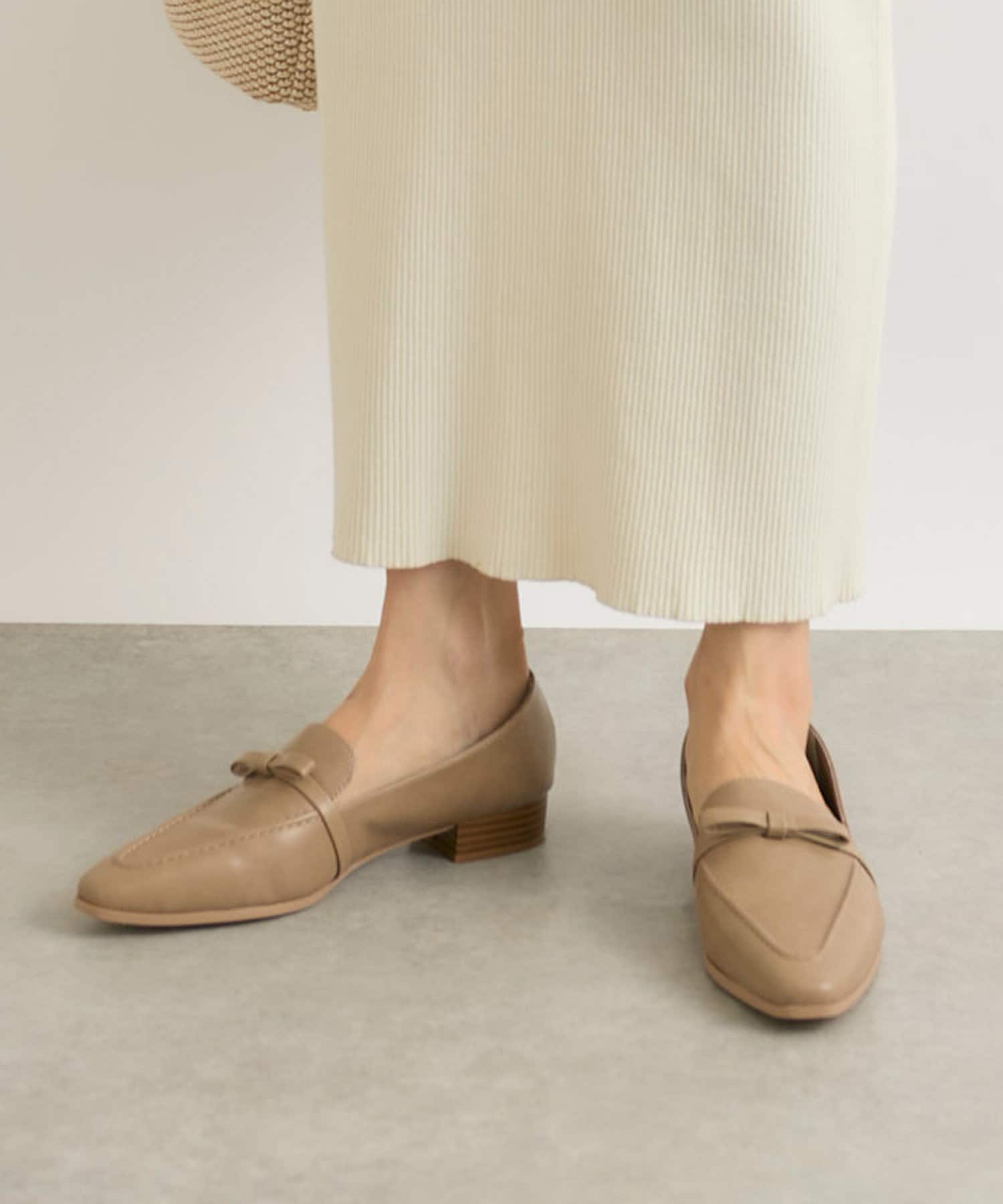 epine ブラウンリボン付きローファー ribbon fringe Loafer （2color） | épine