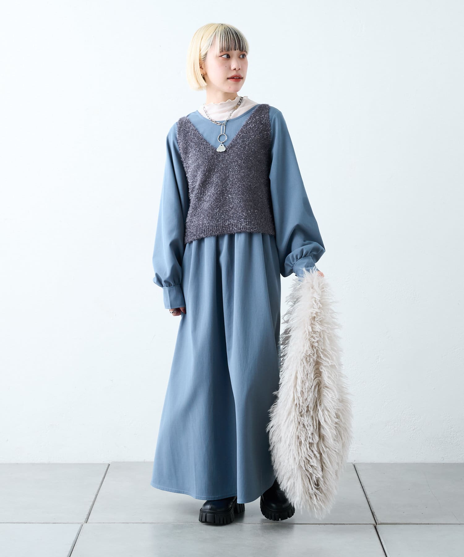 pp closet クローゼット ワンピース w closet】ラメビスチェ+ワンピースSET | OUTLET(アウトレット