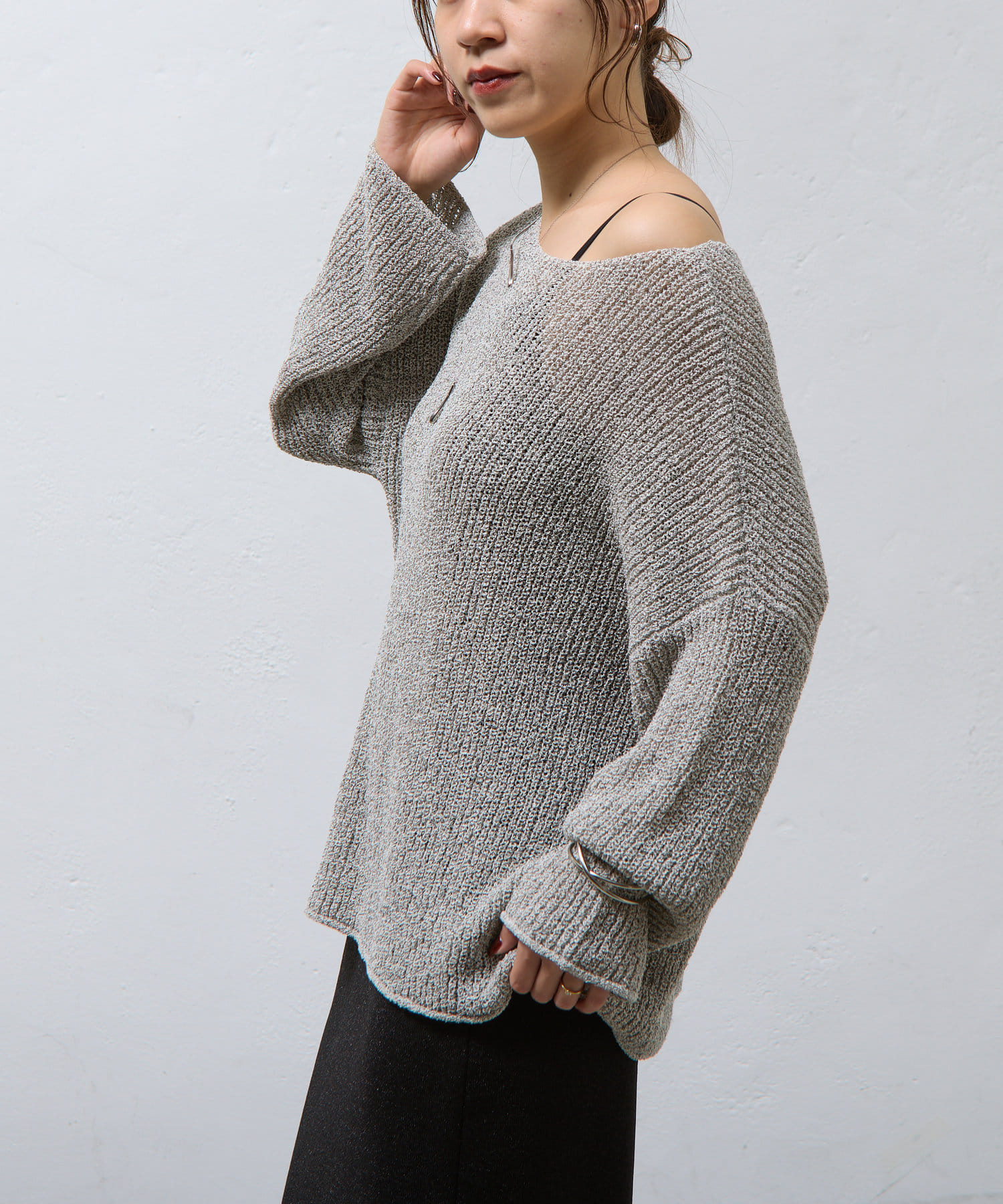 URBAN RESEARCH ROSSO - ★chooです★URBAN RESEARCH ROSSO片畦ニット URBAN RESEARCH ROSSO 片畦ニットプルオーバー（ROSSO URBAN
