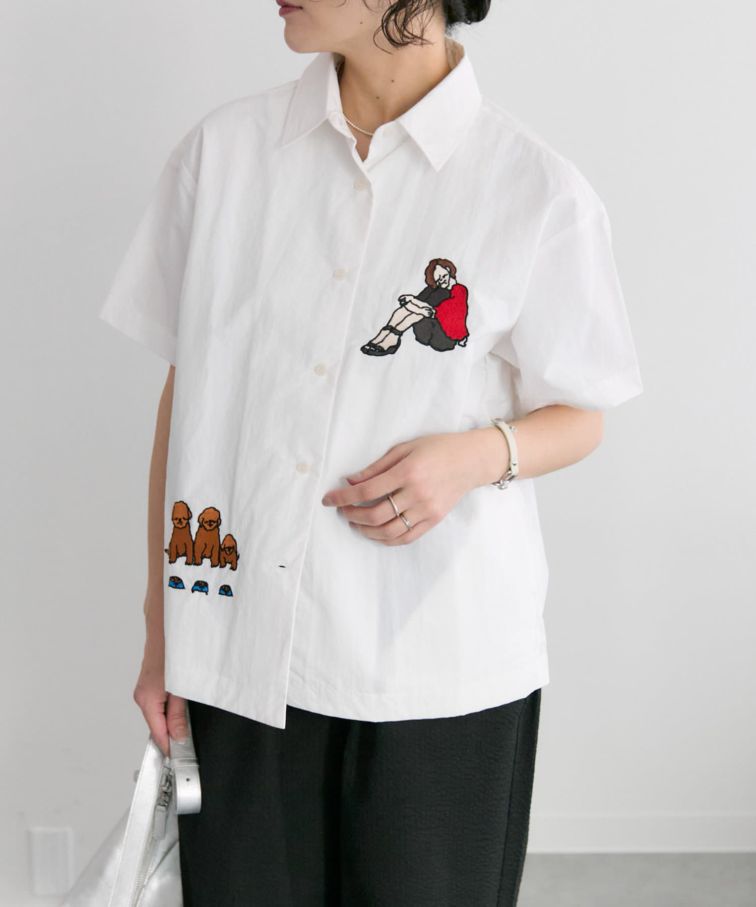 ear PAPILLONNER(イア パピヨネ) 《撥水/UVカット機能あり》KEN NAKAYAMAコラボ半袖シャツ