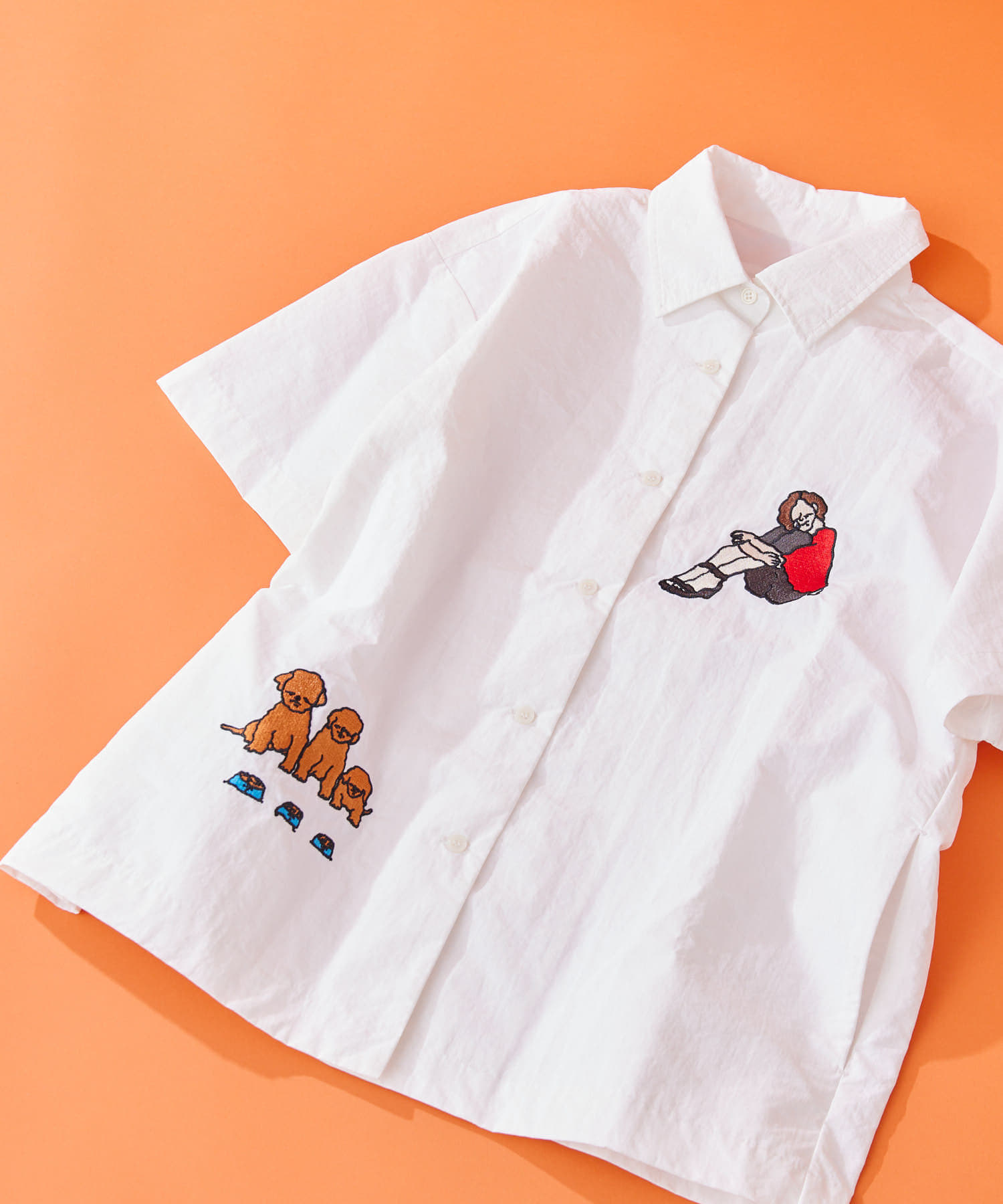 ear PAPILLONNER(イア パピヨネ) 《撥水/UVカット機能あり》KEN NAKAYAMAコラボ半袖シャツ