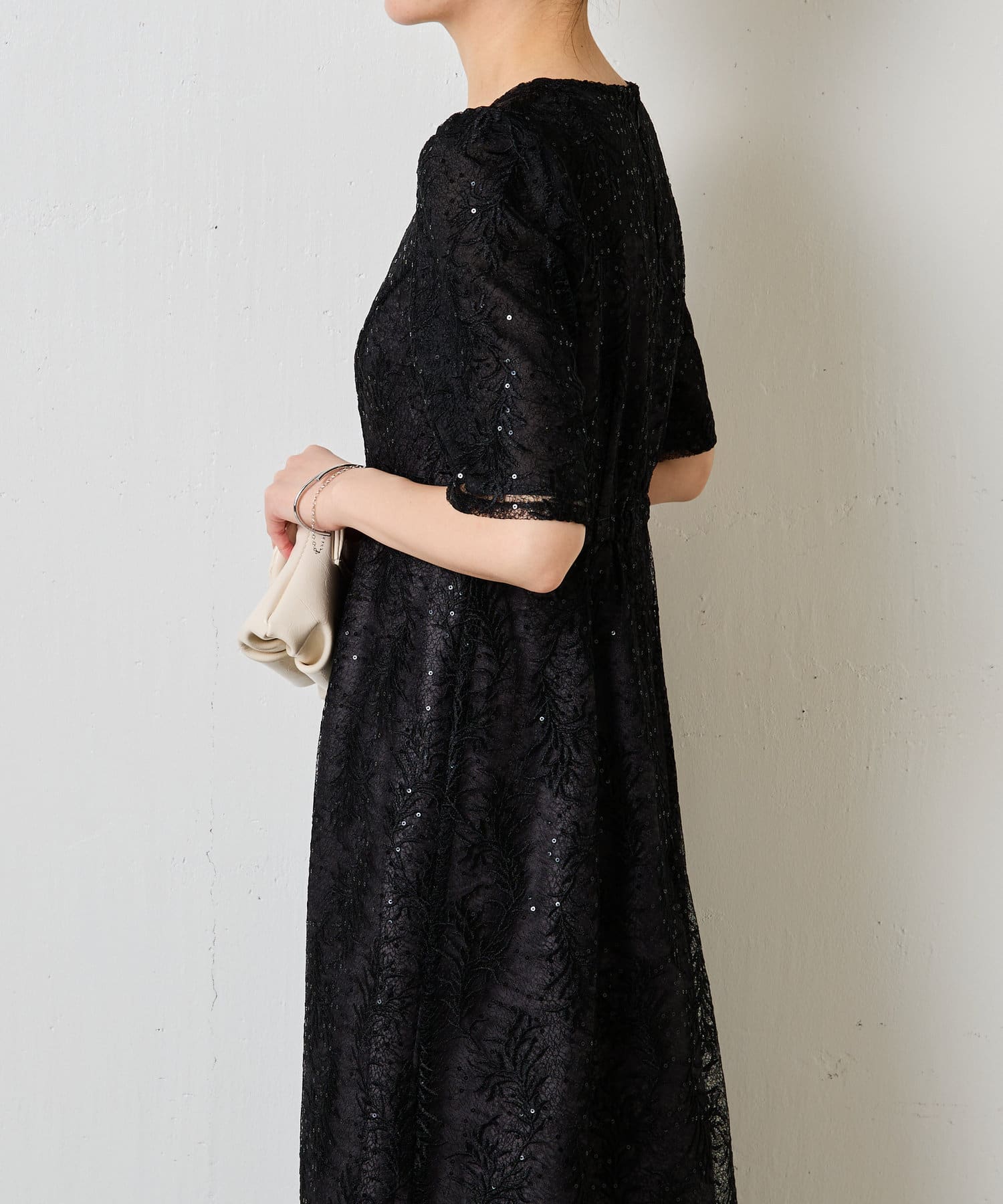 GALLARDA GALANTE - GALLARDA GALANTEリネンホワイト 刺繍 レース ガウン item353043501901-1-2.jpg