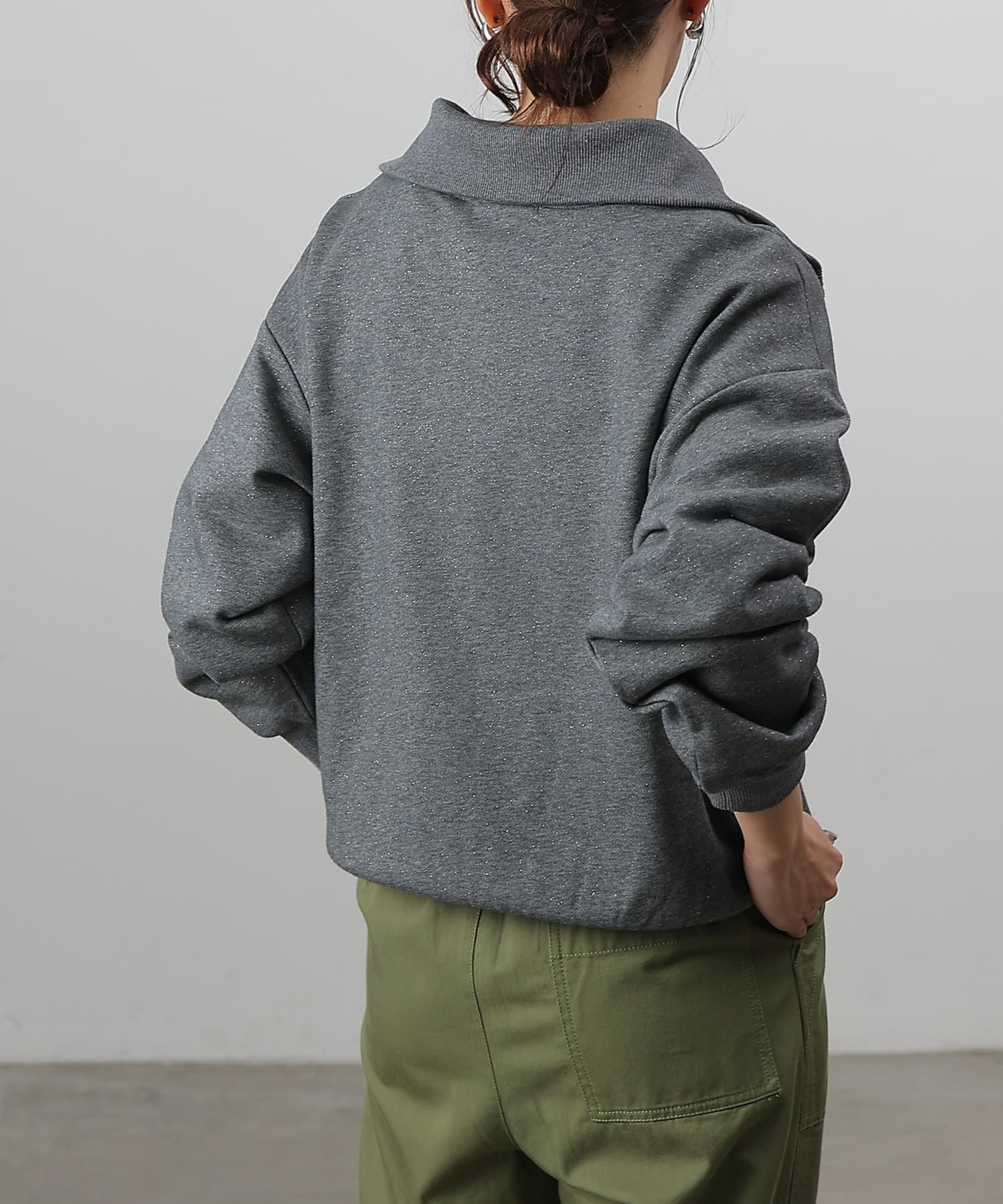 ラメ裏毛ハーフジッププルオーバー | COLONY 2139(コロニー トゥーワン