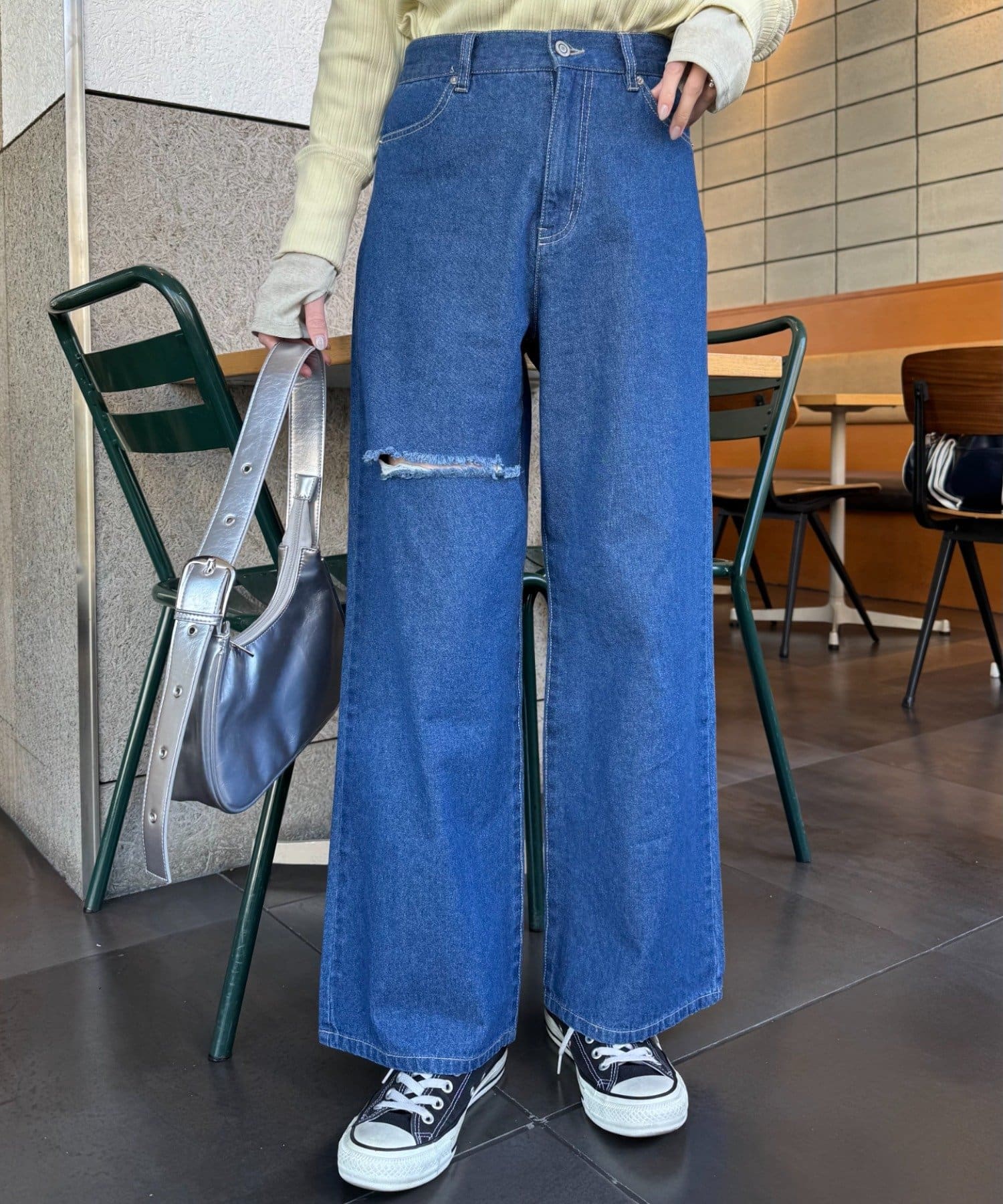 willow】ポイント裾刺繍デニム | CIAOPANIC TYPY(チャオパニック