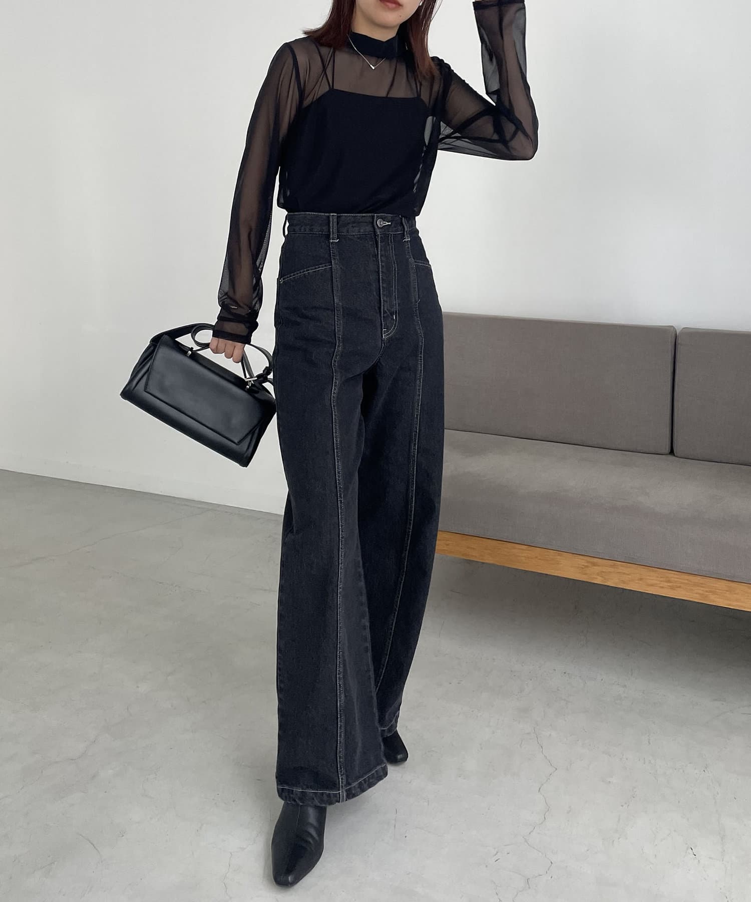 OUTLET(アウトレット) 【CAPRICIEUX LE'MAGE】シアーハイネックロンT