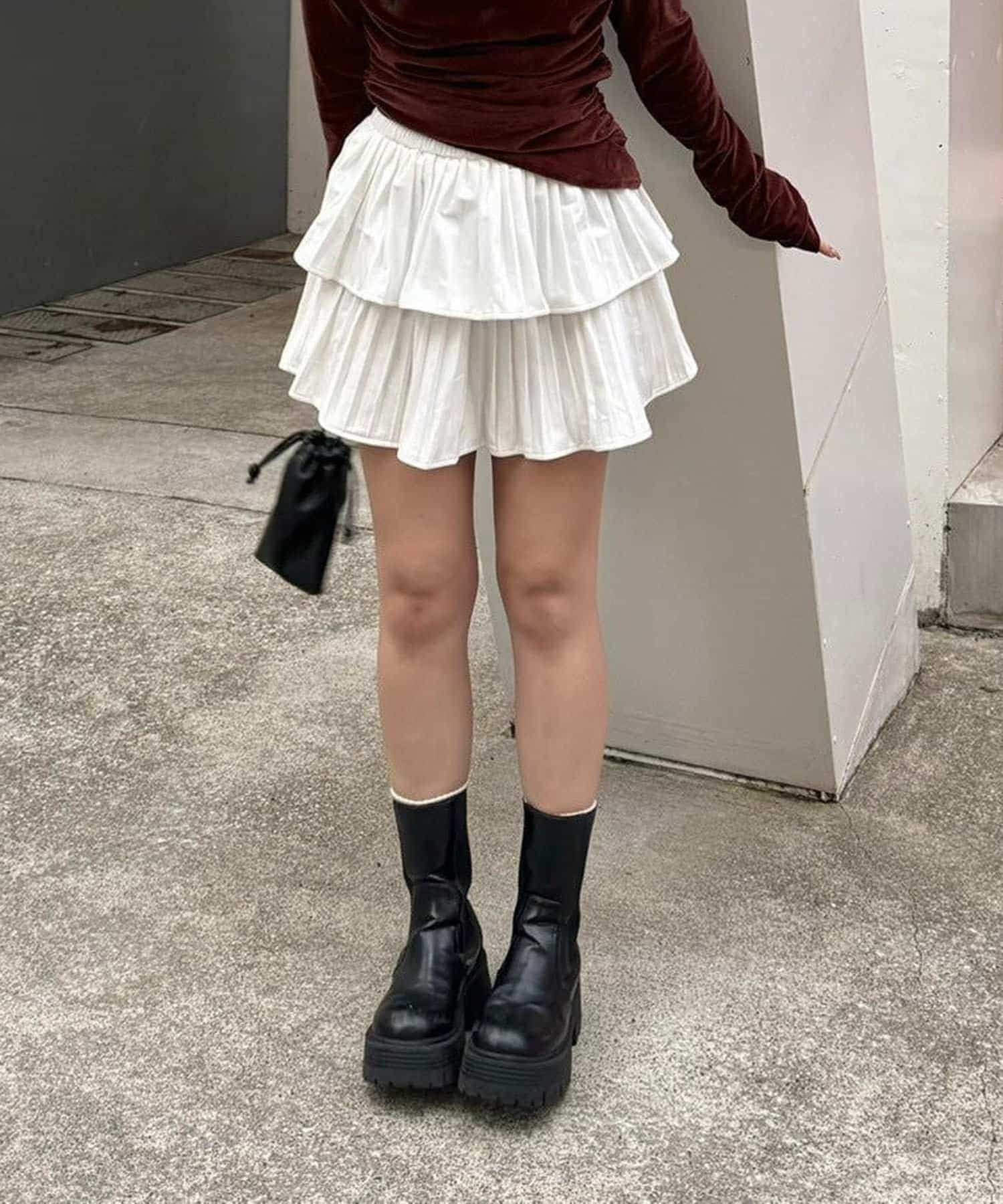AP】ティアードミニプリーツスカート | Remind me and forever