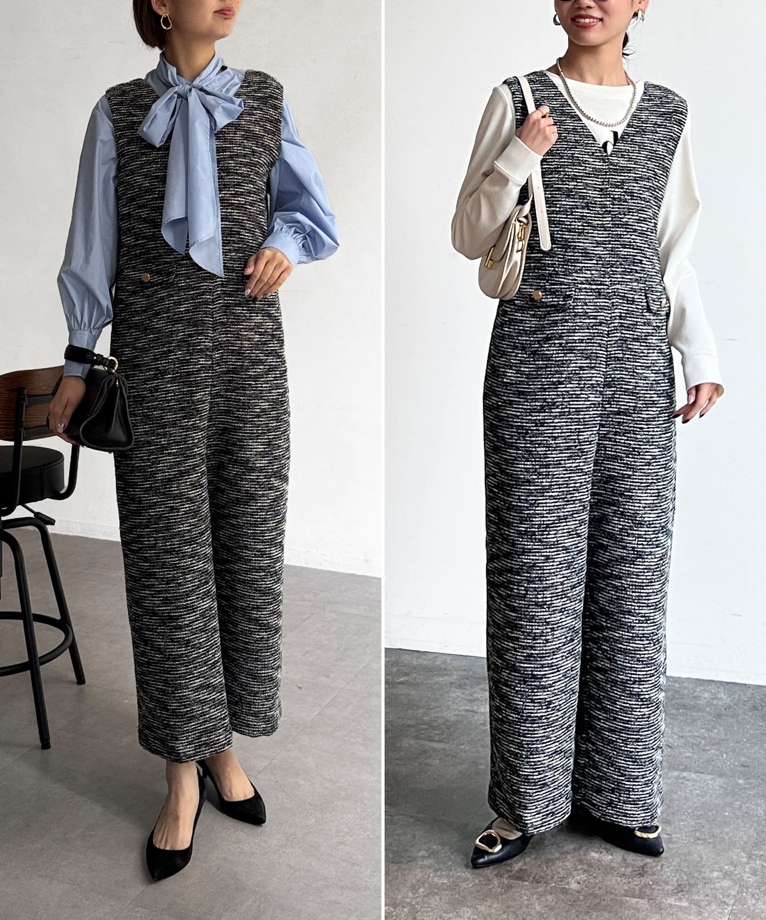 Loungedress ツイードオールインワン Loungedress ツイードオールインワン