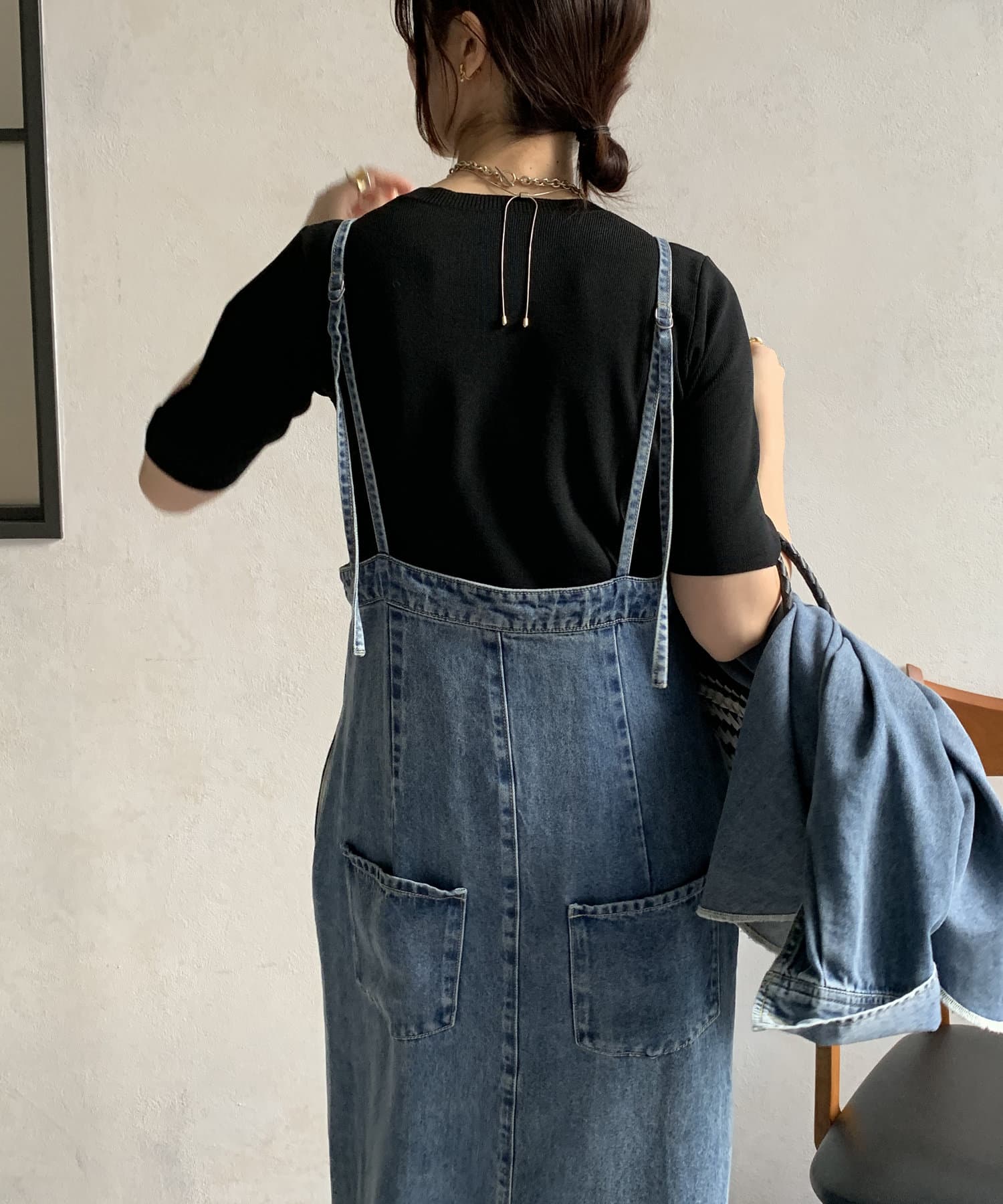 DOUDOU(ドゥドゥ) 5分袖ニットTEE