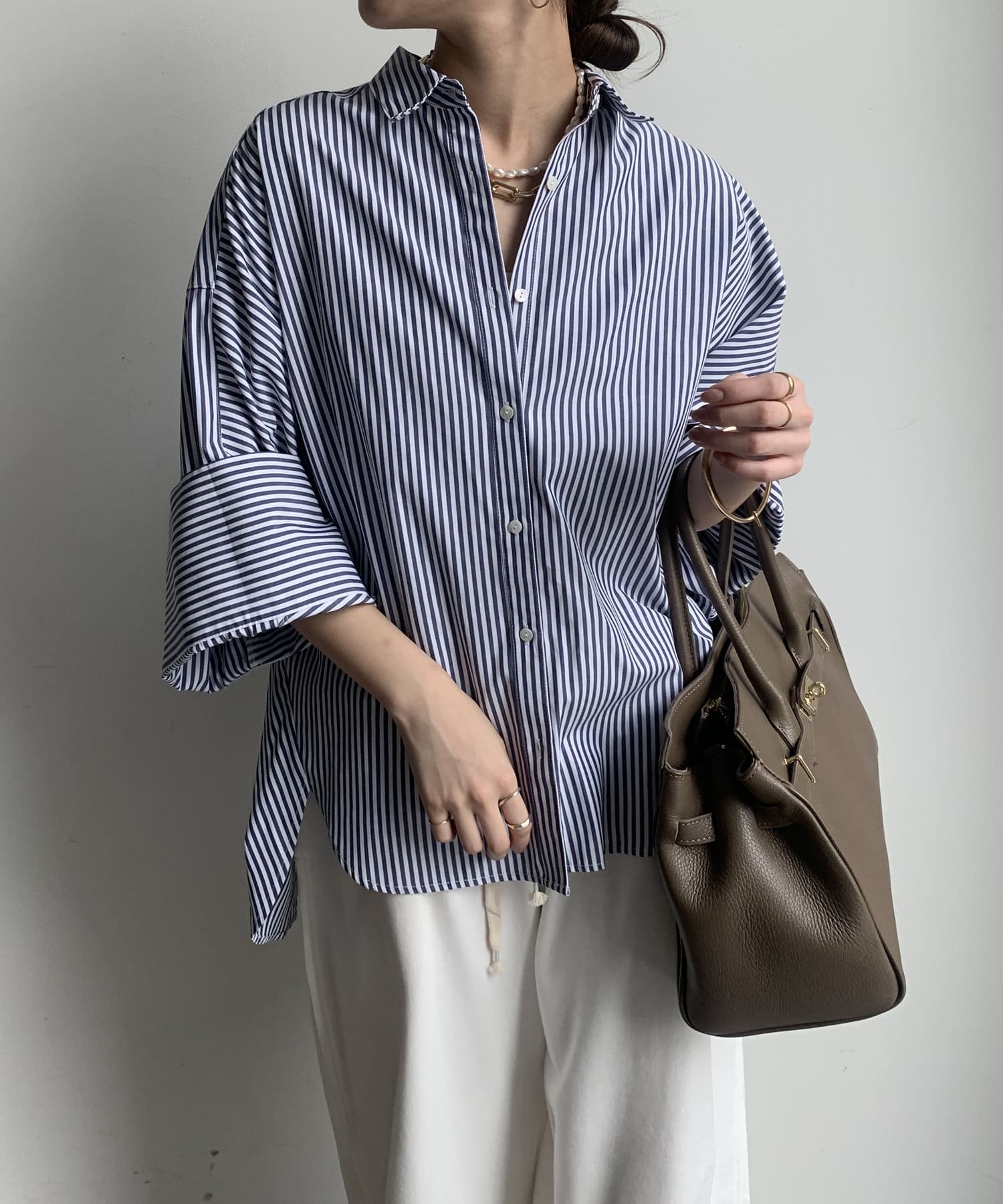 DOUDOU(ドゥドゥ) 【WEB限定】ビッグカフスシャツ