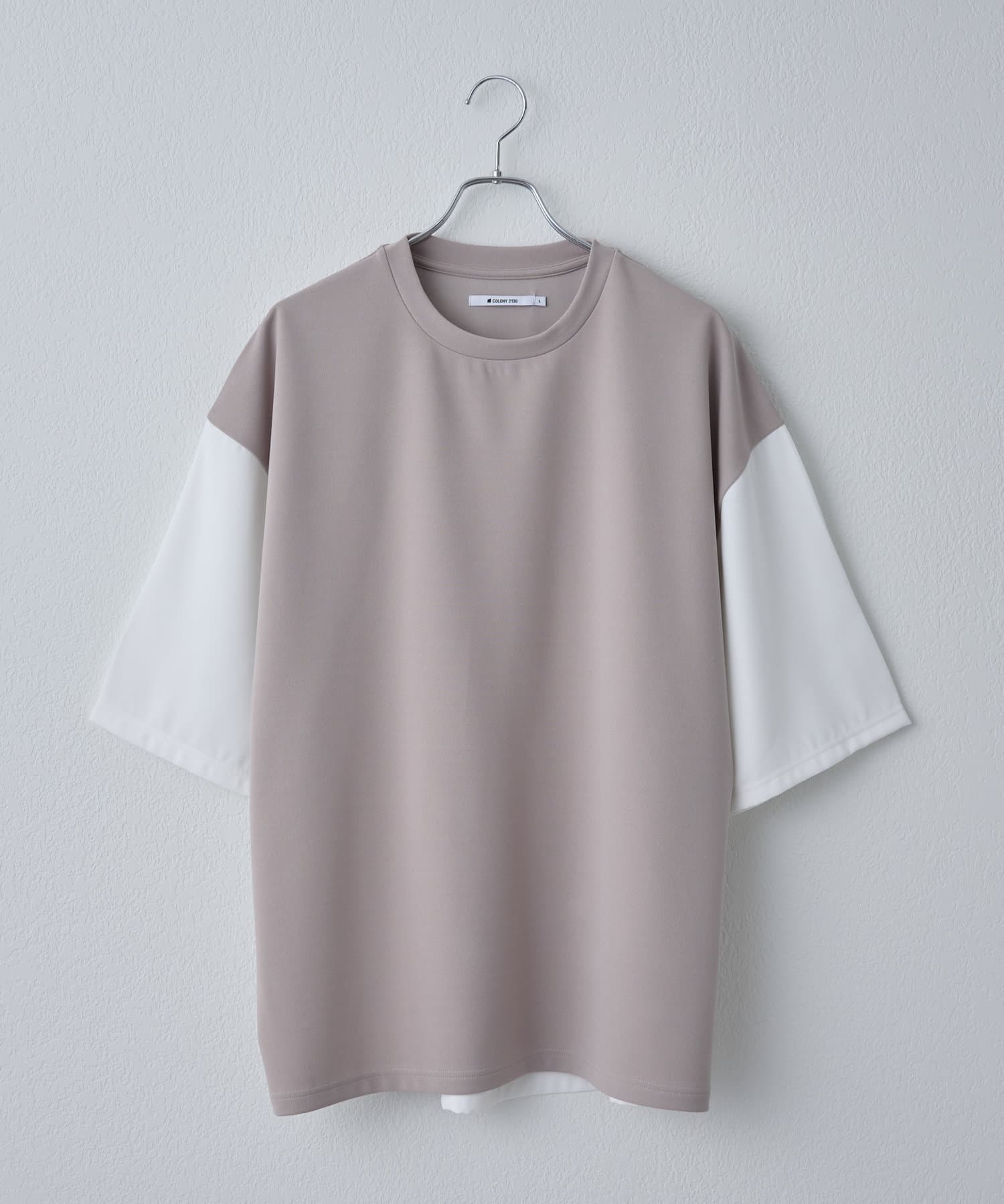 COLONY 2139(コロニー トゥーワンスリーナイン) ジョーゼットフハク切替半袖Tシャツ