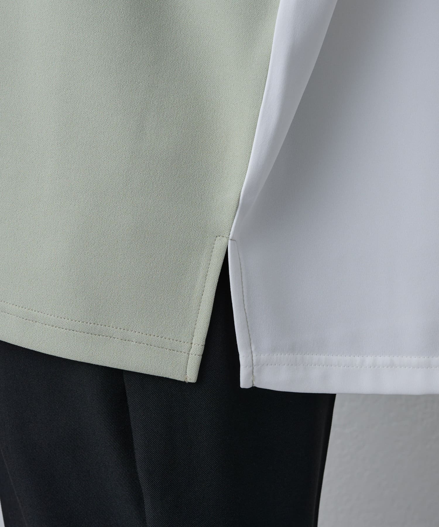 COLONY 2139(コロニー トゥーワンスリーナイン) ジョーゼットフハク切替半袖Tシャツ