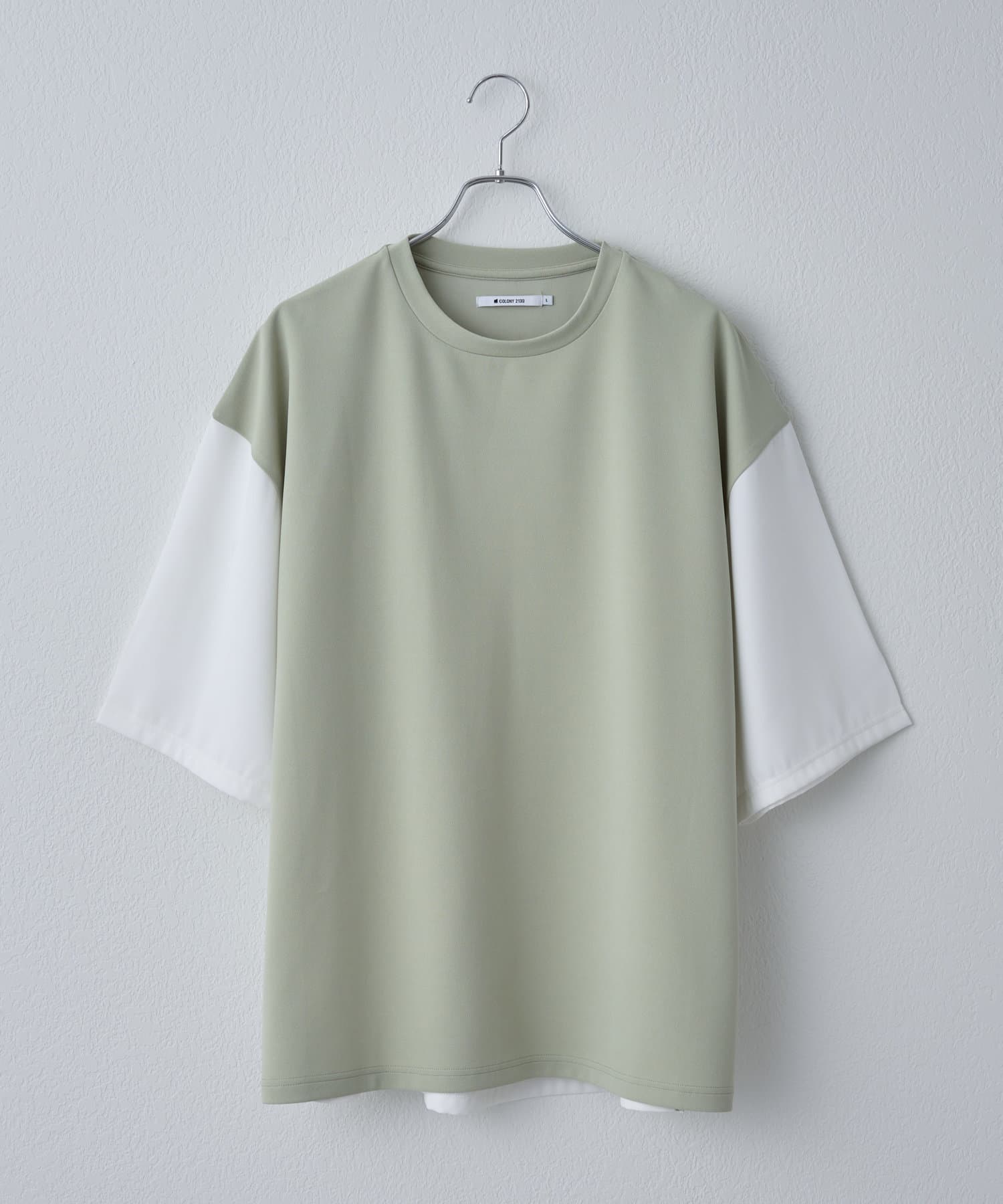 COLONY 2139(コロニー トゥーワンスリーナイン) ジョーゼットフハク切替半袖Tシャツ
