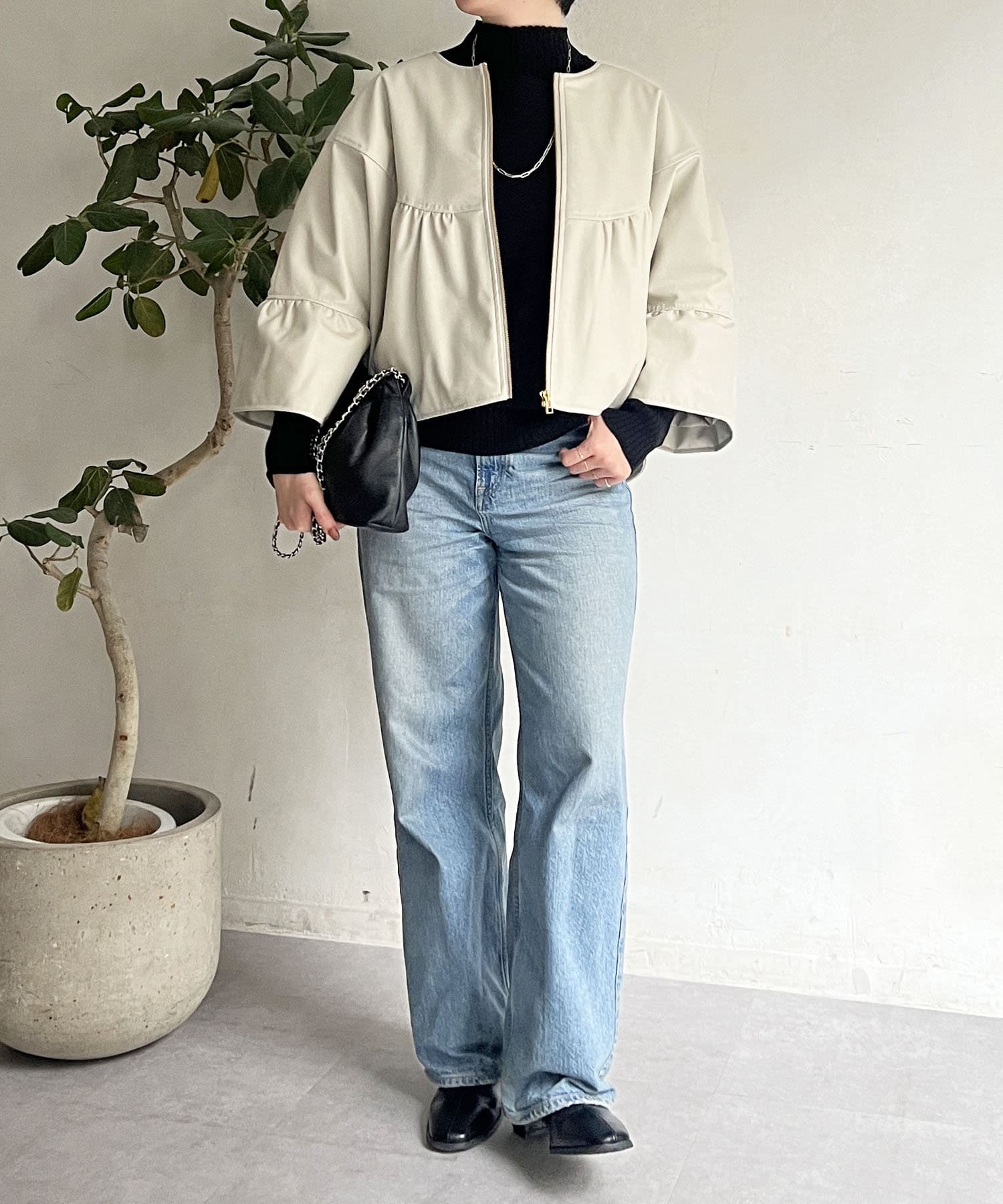 Croisiere(クロジエール) 中綿フレア袖ジャケット