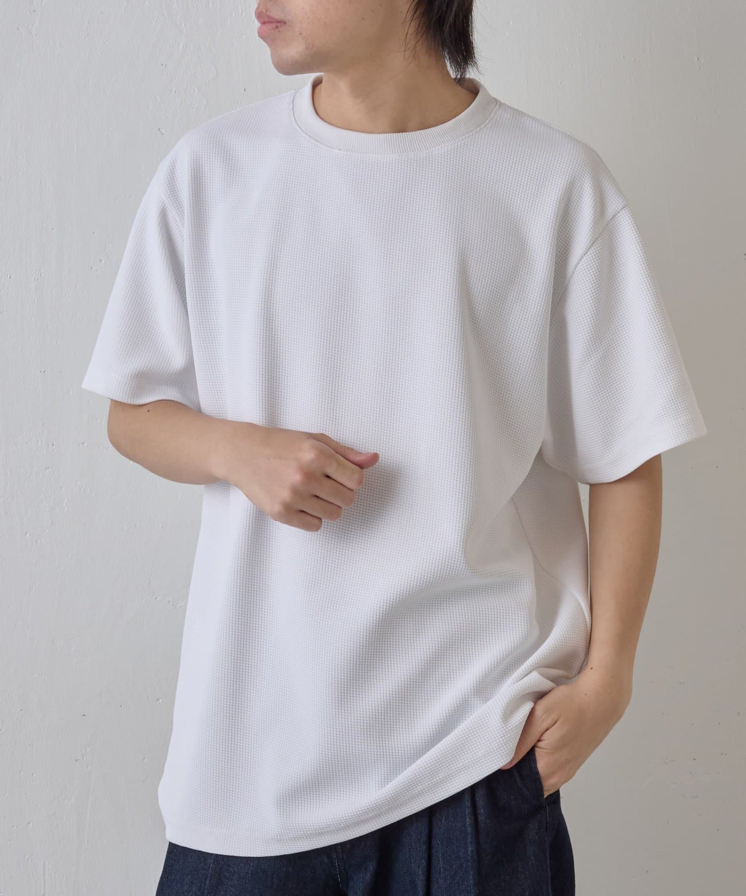 COLONY 2139(コロニー トゥーワンスリーナイン) リラックスワッフル半袖Tシャツ