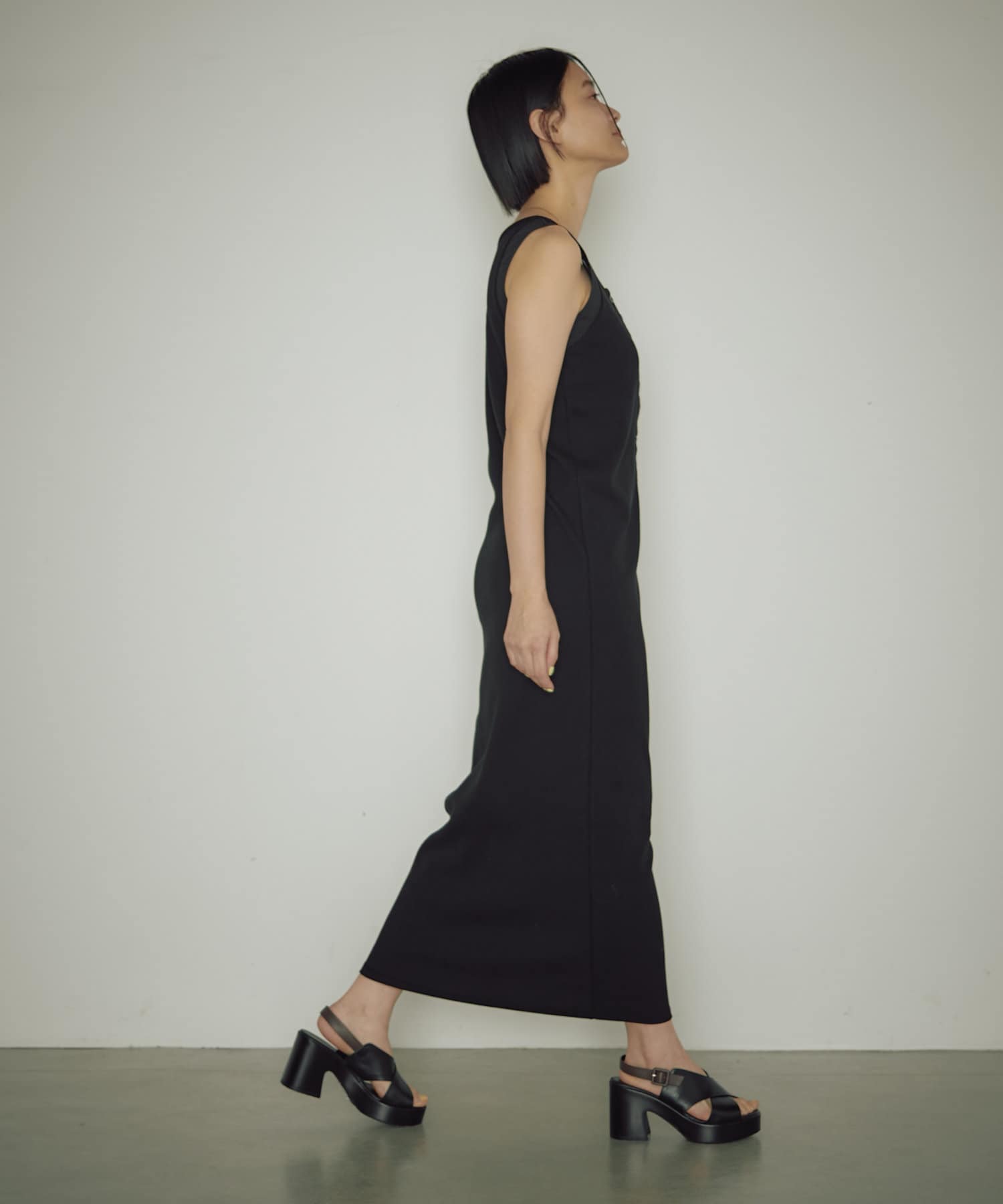 earthy_(アーシー) リブタンクロングワンピース