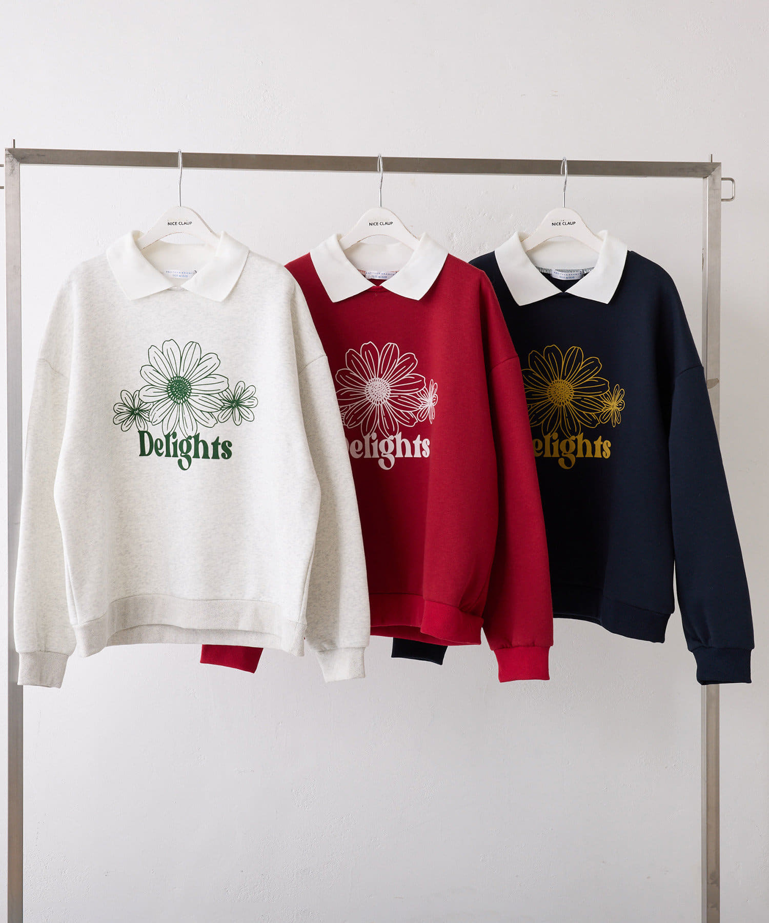 NICE CLAUP / OLIVE des OLIVE OUTLET(ナイスクラップ  / オリーブ デ オリーブ アウトレット) 【RMAF】衿つき裏起毛トレーナー