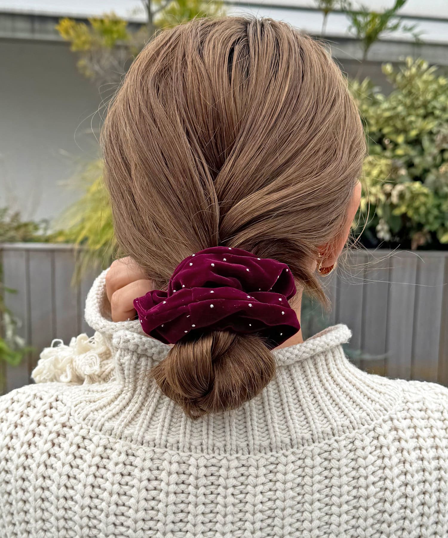 RIM.ARK natural stone ベロアシュシュ【新品未使用】 RIM.ARK | Natural stone velour scrunchie (HAIR ACCESSORIES