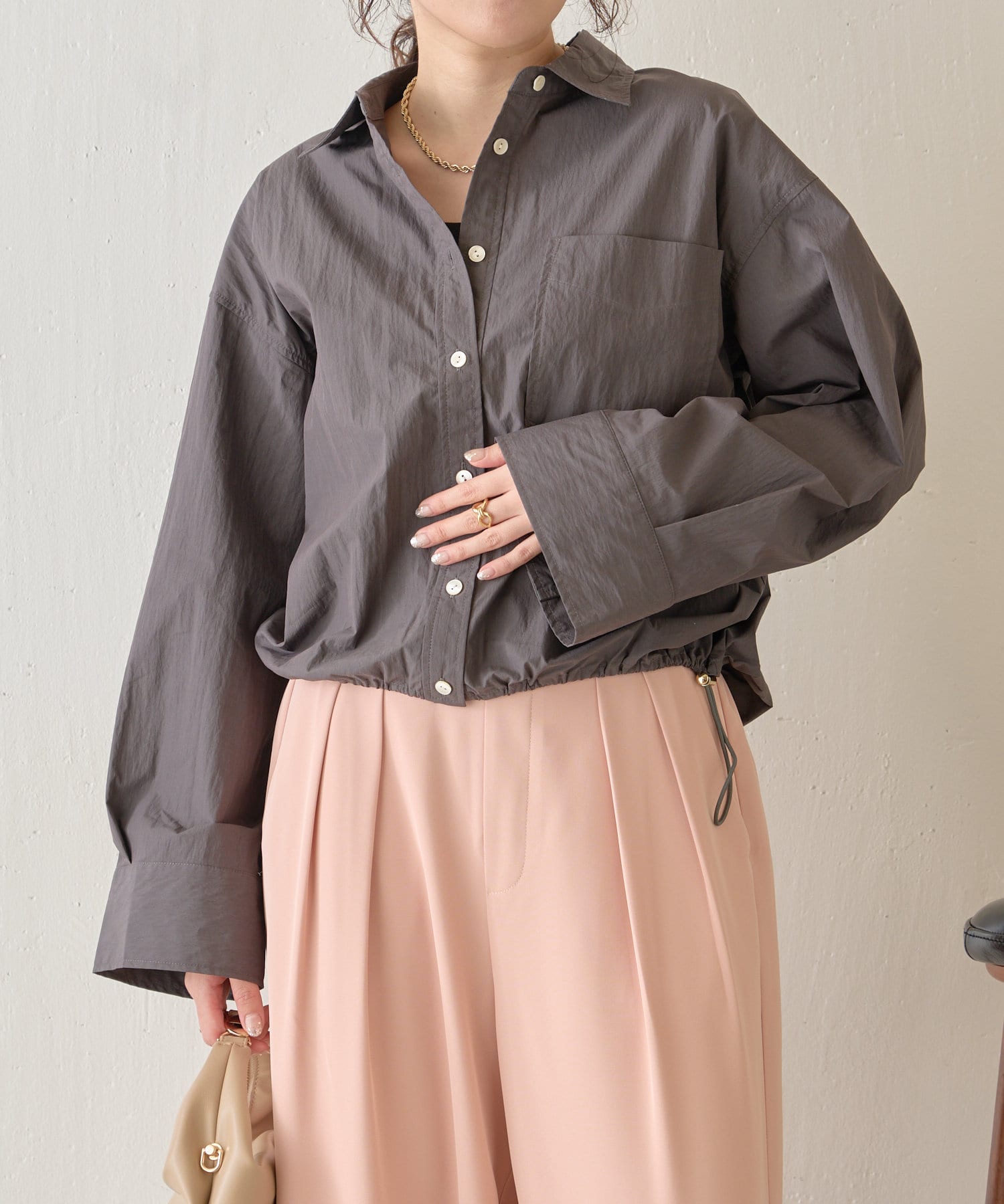 Jena　espace merveilleux(ジェナ　エスパスメルヴェイユ) ワイドカフスドロストシャツ