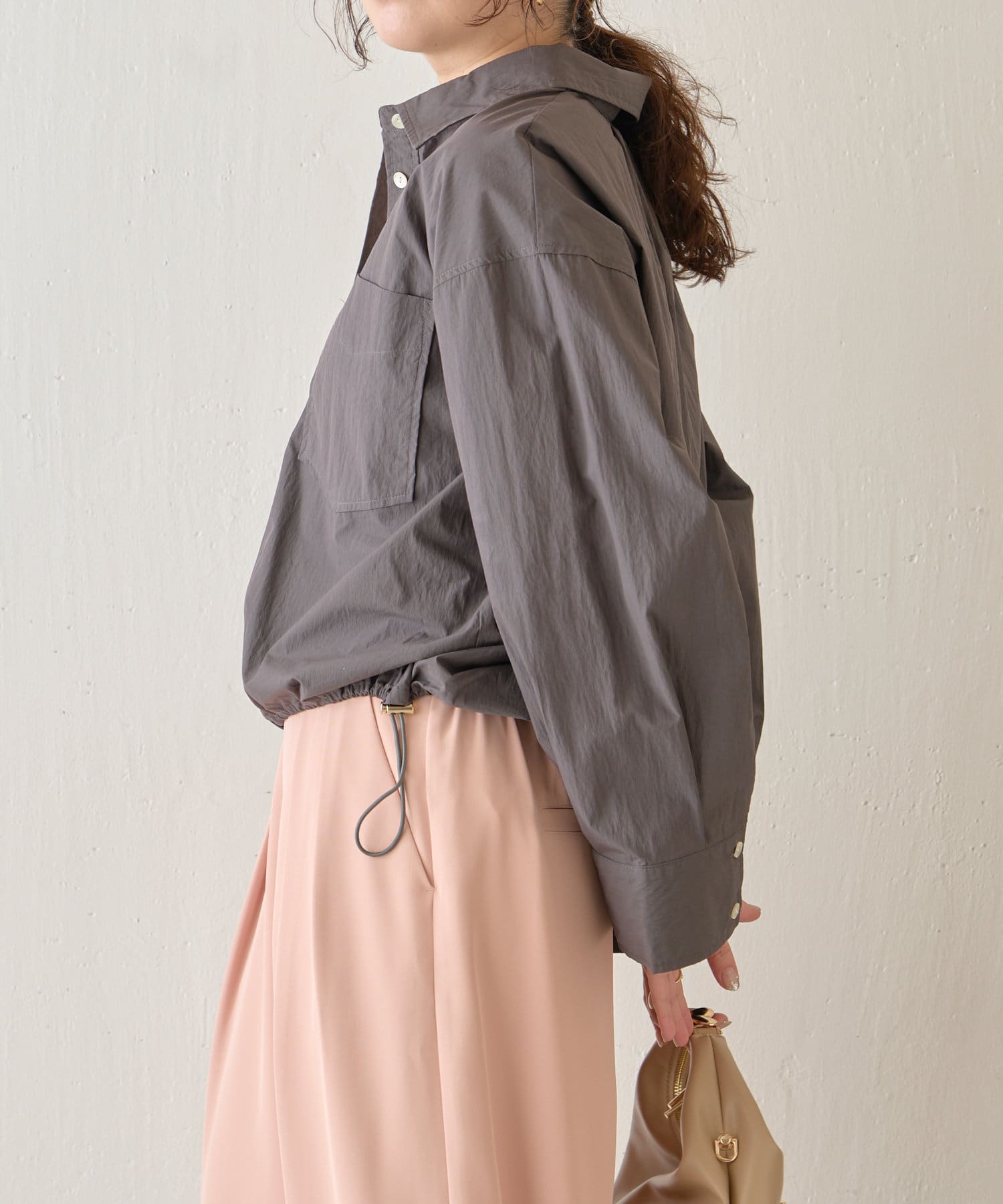 Jena　espace merveilleux(ジェナ　エスパスメルヴェイユ) ワイドカフスドロストシャツ