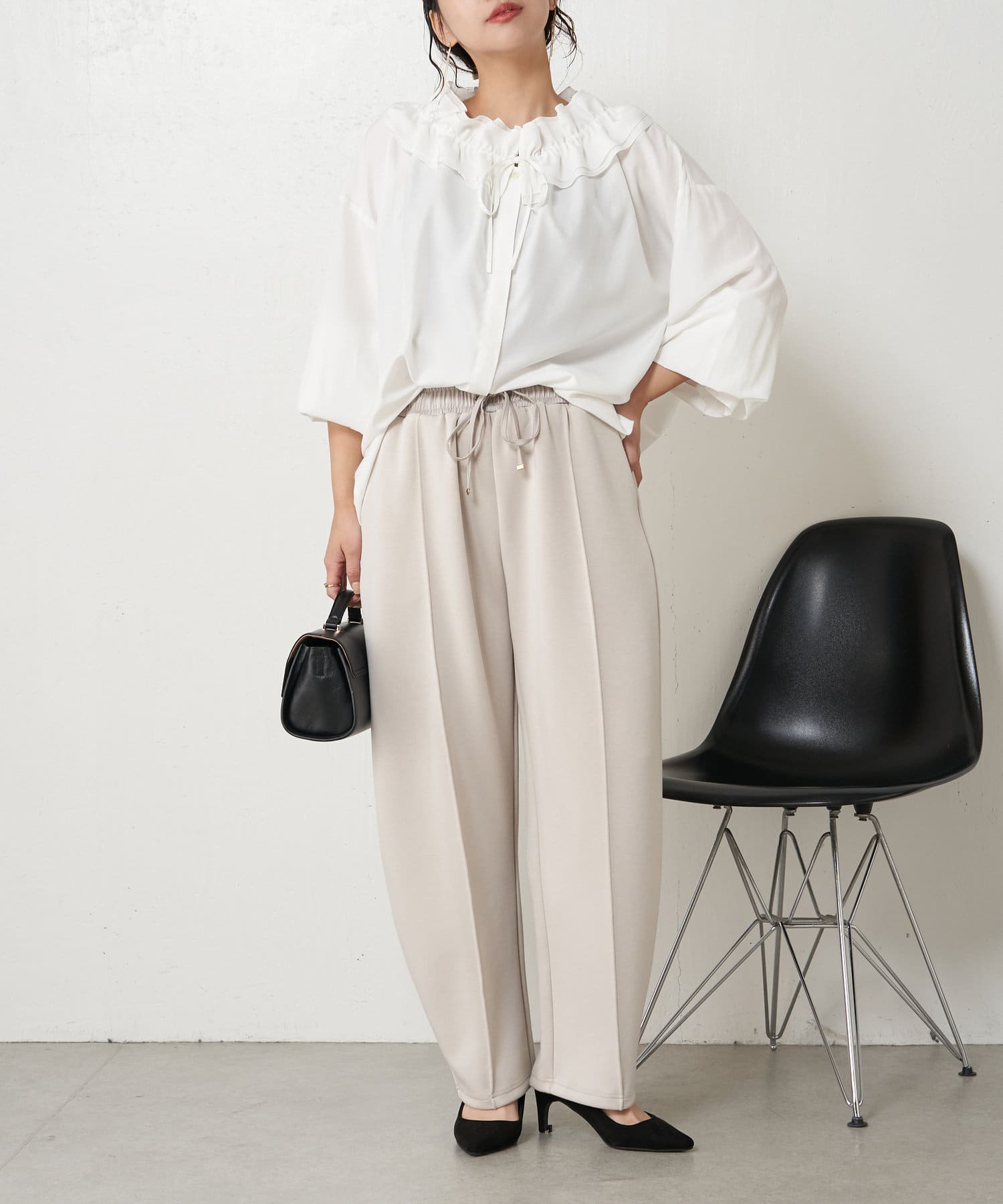 トップス FUMI フリルカラートロミシャツ | Jena espace merveilleux(ジェナ