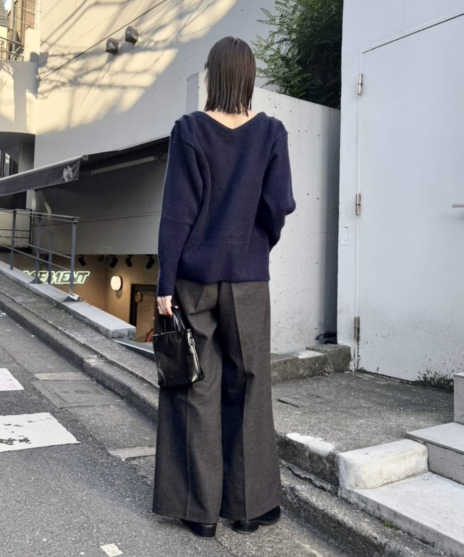 mystic(ミスティック) ショルダーギャザーボタンカーディガン