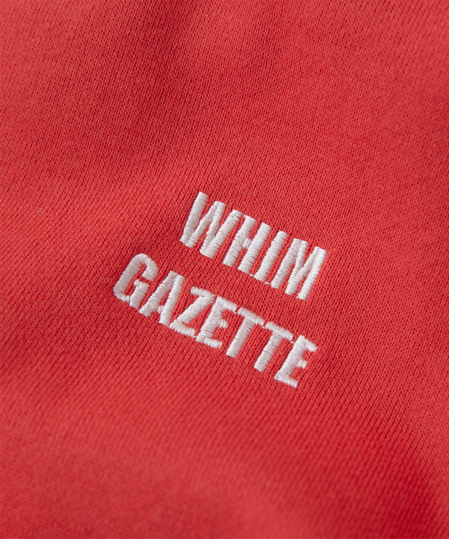 Whim Gazette(ウィム ガゼット) ロゴ刺繍ウラケプルオーバー