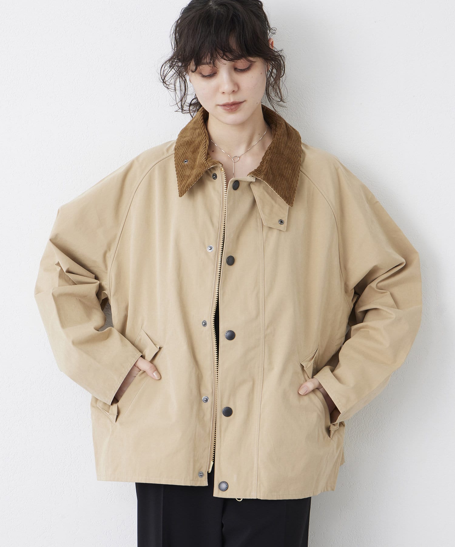 Whim Gazette(ウィム ガゼット) レディース 【Barbour】Transporterジャケット ベージュ