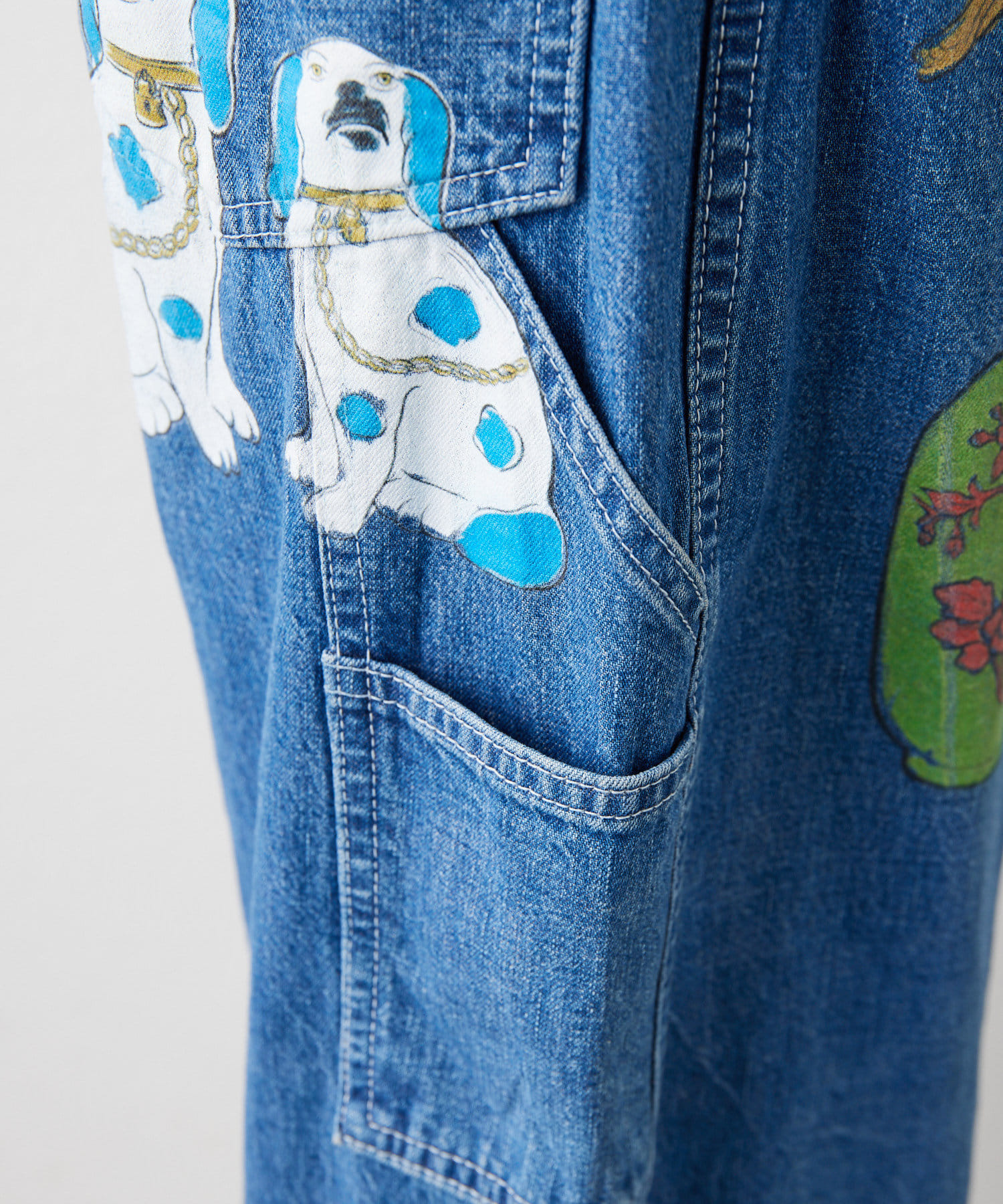ear PAPILLONNER(イア パピヨネ) ペイントデニムパンツ【Work of Art × SUM1 STYLE (ワークオブアートケンダイ×スミスタイル)】