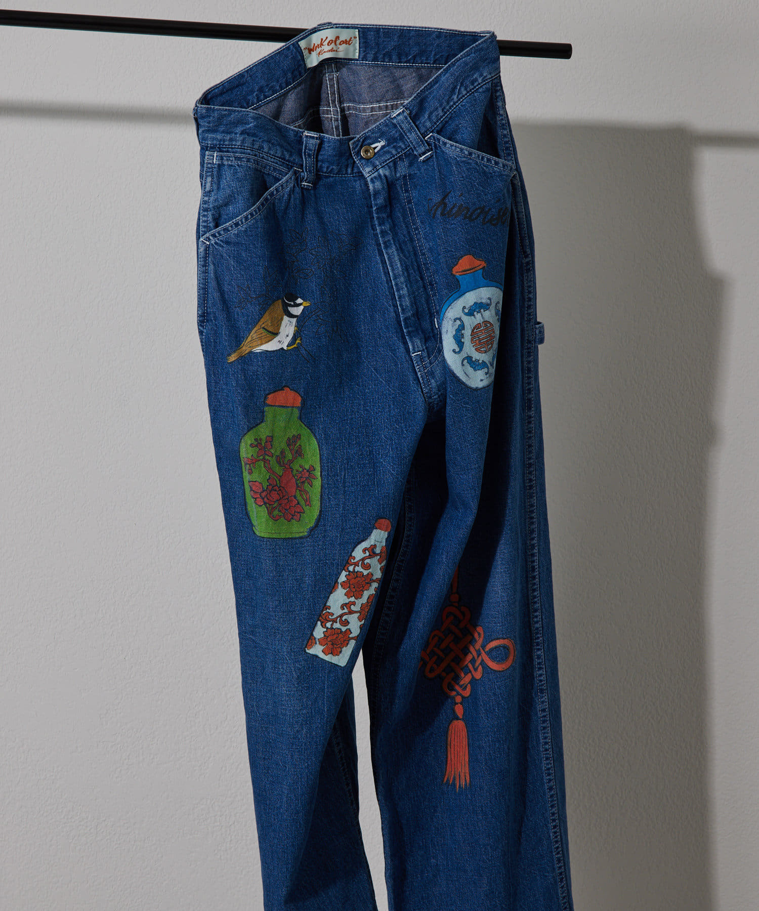 ear PAPILLONNER(イア パピヨネ) ペイントデニムパンツ【Work of Art × SUM1 STYLE (ワークオブアートケンダイ×スミスタイル)】