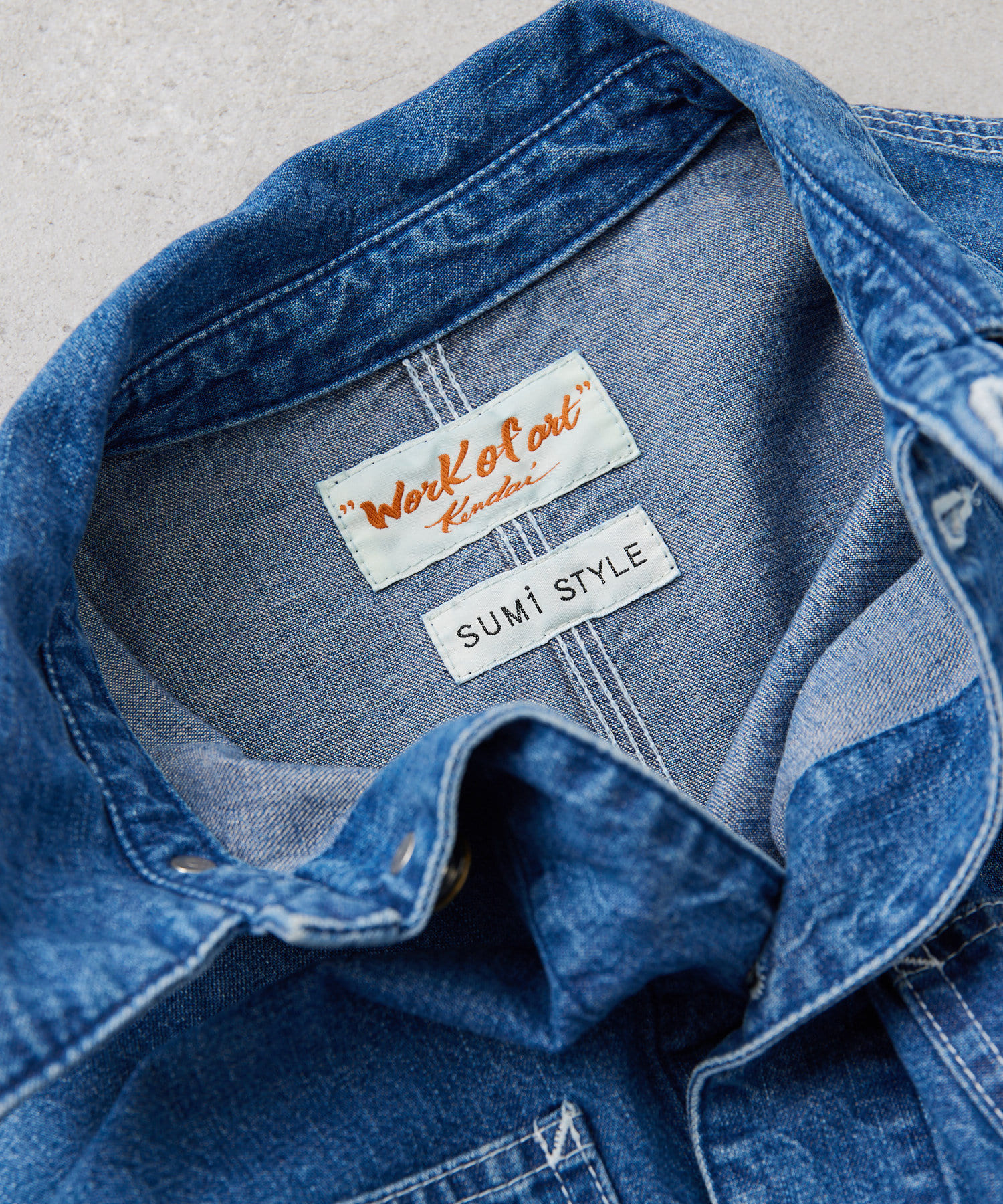 ear PAPILLONNER(イア パピヨネ) ペイントデニムジャケット【Work of Art × SUM1 STYLE (ワークオブアートケンダイ×スミスタイル)】