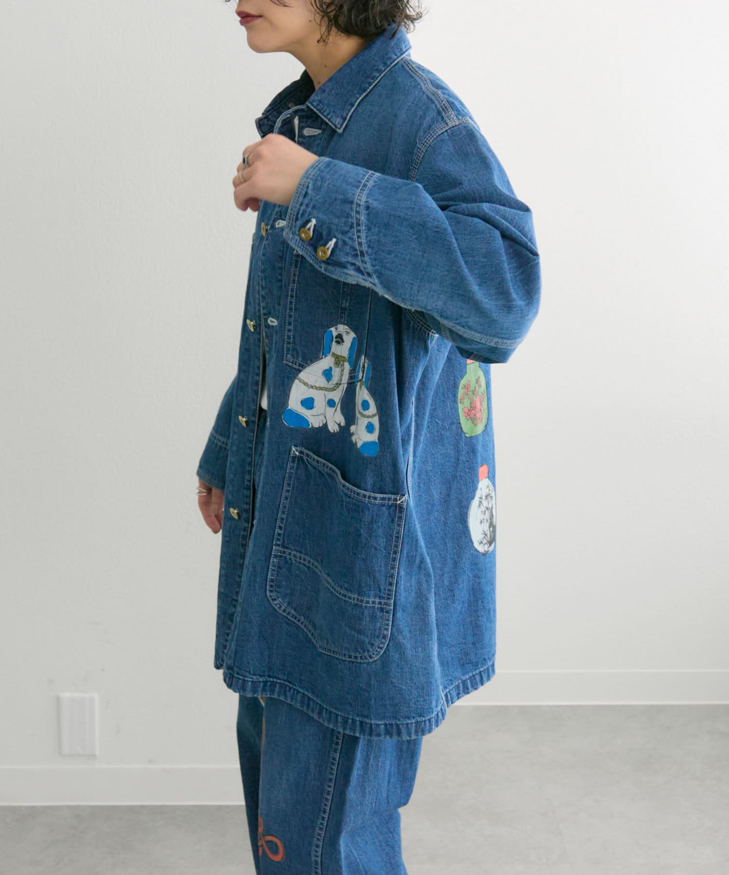Brooklyn Cloth Retro Vintage Graphics Denim Jean Jacket Size