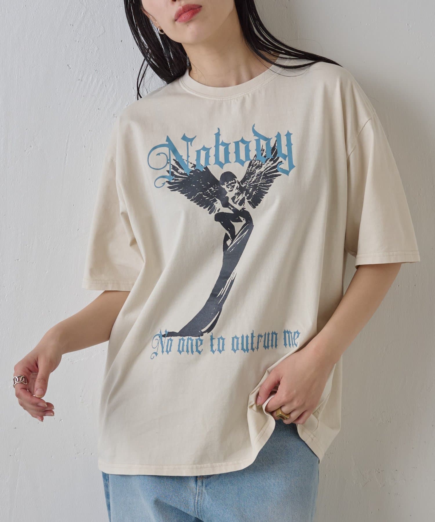 COLONY 2139(コロニー トゥーワンスリーナイン) ピグメント加工マリアプリントTシャツ