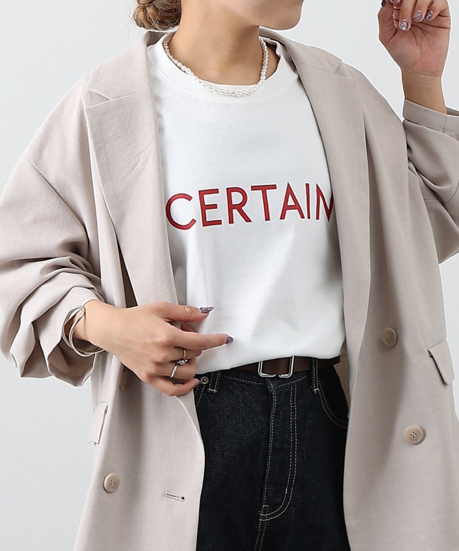 COLONY 2139(コロニー トゥーワンスリーナイン) レディース CERTAIN Tシャツ ホワイト