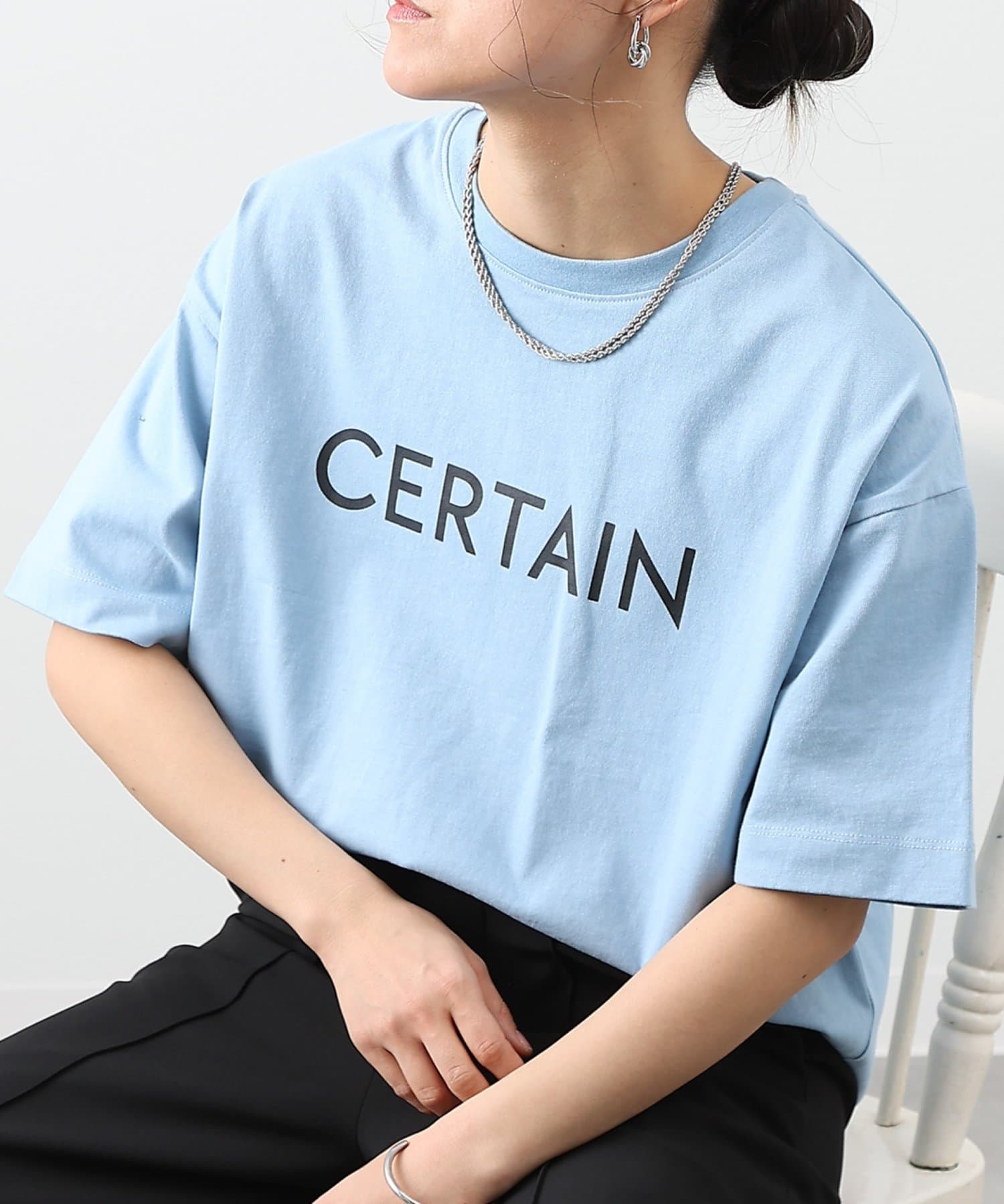 COLONY 2139(コロニー トゥーワンスリーナイン) レディース CERTAIN Tシャツ サックスブルー