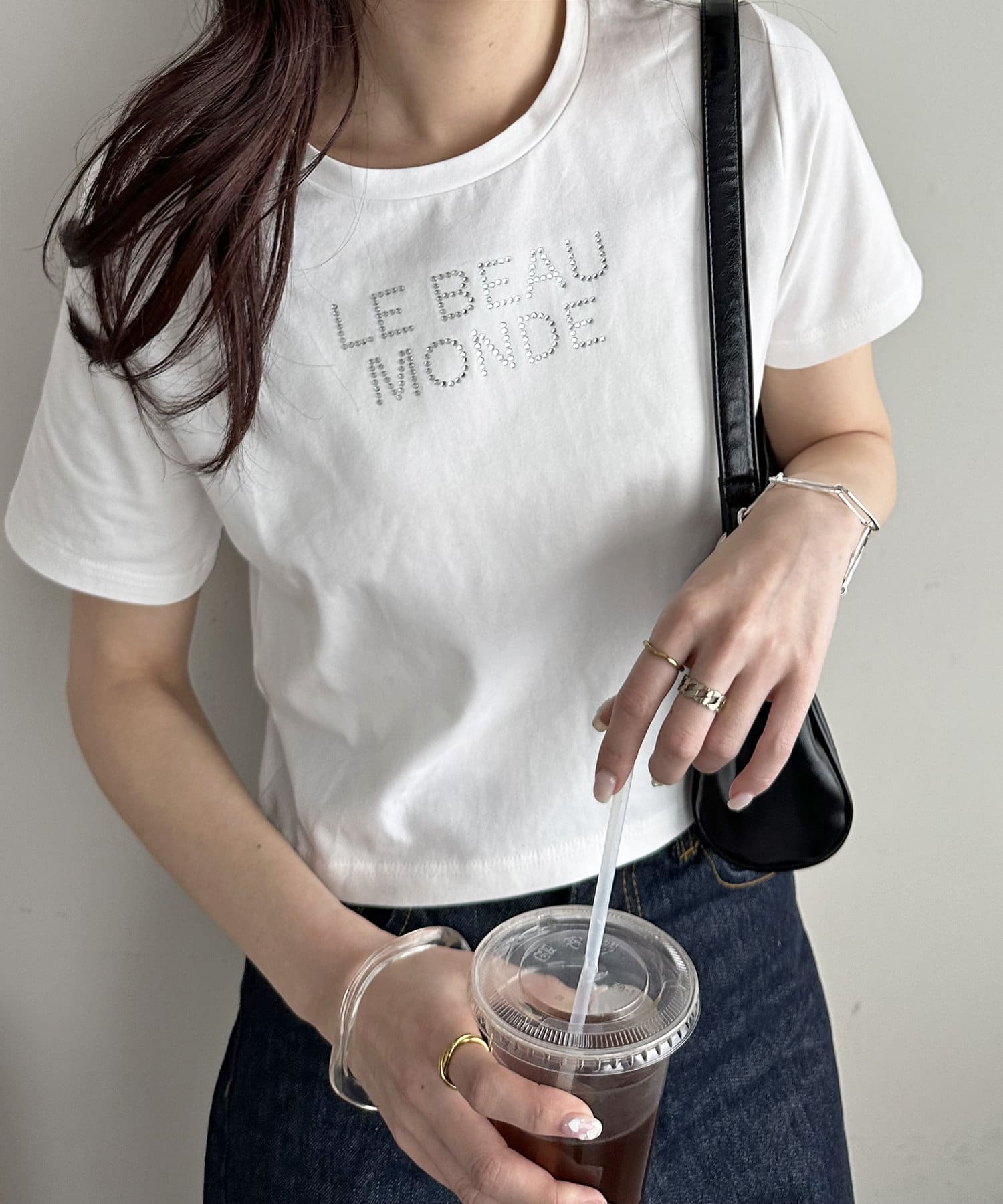 tシャツ キラキラロゴドロストミニPK レディース Discoat tシャツ キラキラロゴミニTシャツ レディース