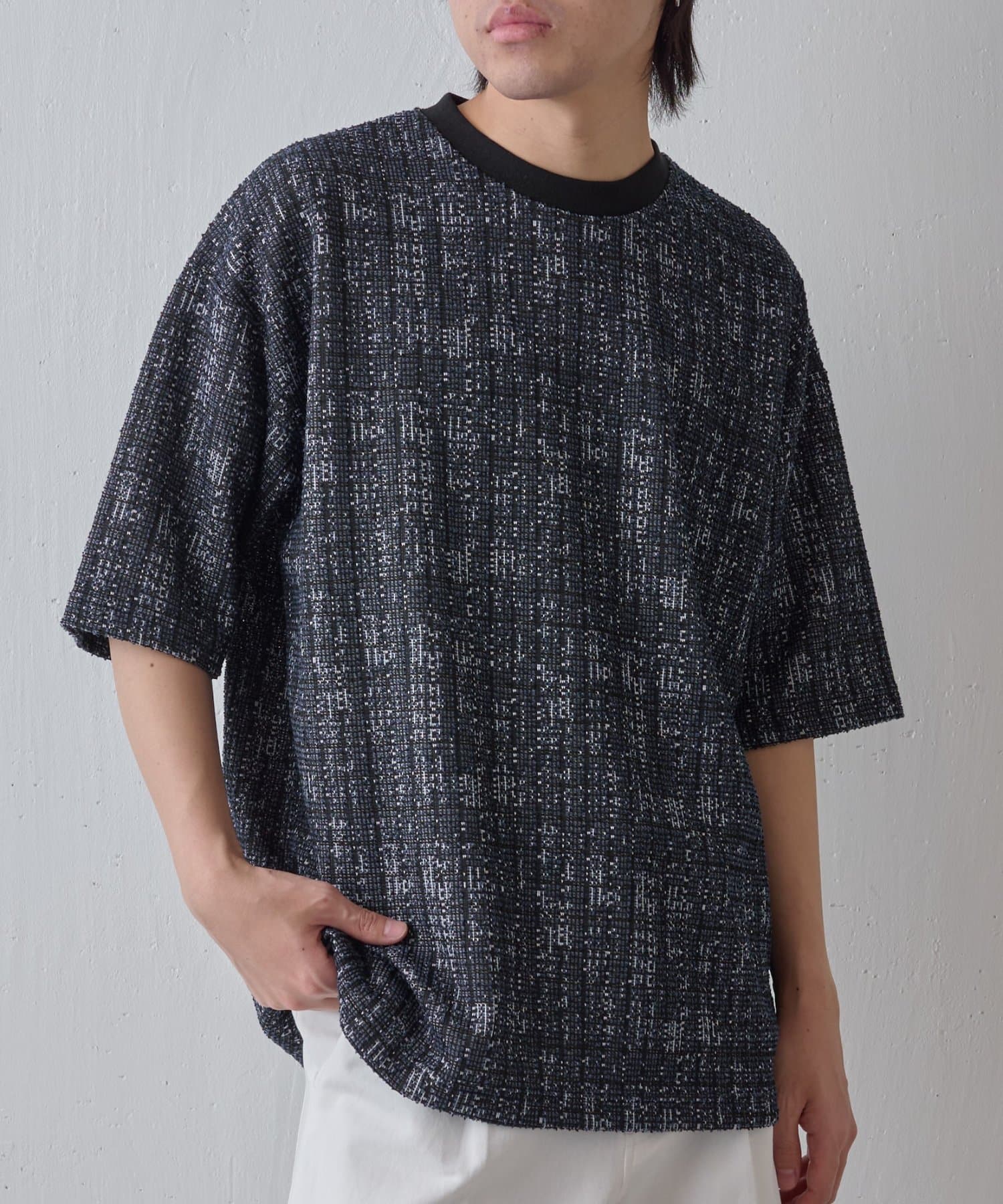COLONY 2139(コロニー トゥーワンスリーナイン) ツイード半袖Tシャツ