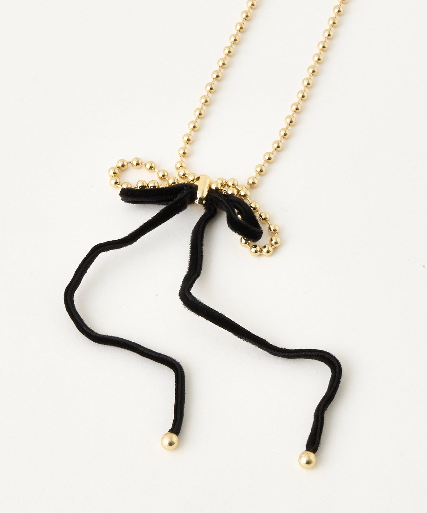 DISCOAT(ディスコート) 【GOLDY】ボールリボンコンビネックレス