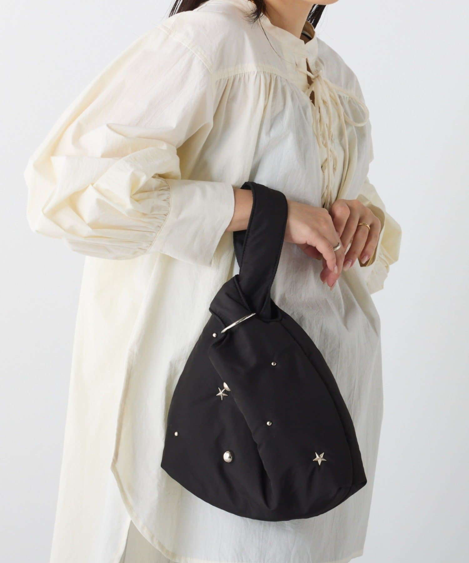 CIAOPANIC TYPY(チャオパニックティピー) 【プチプラ】スタッズ付きパッファーミニハンドルBAG