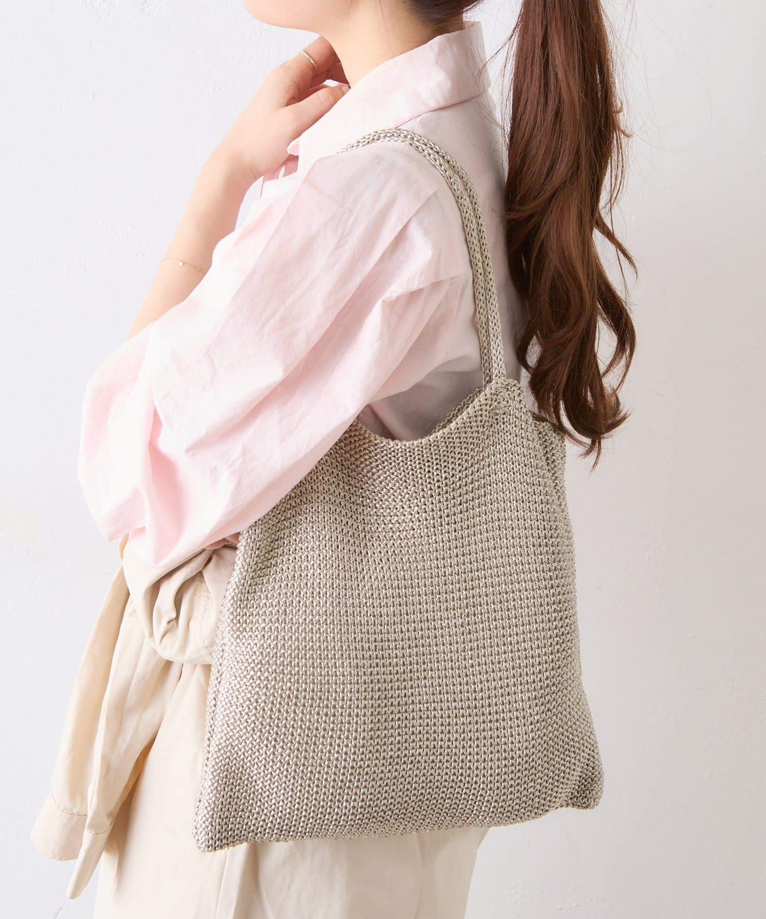 ❤ゆめ❤ ハンドメイド バッグ トート ゆめかわ サテン シャカシャカバッグ トートバッグ ハンドメイド