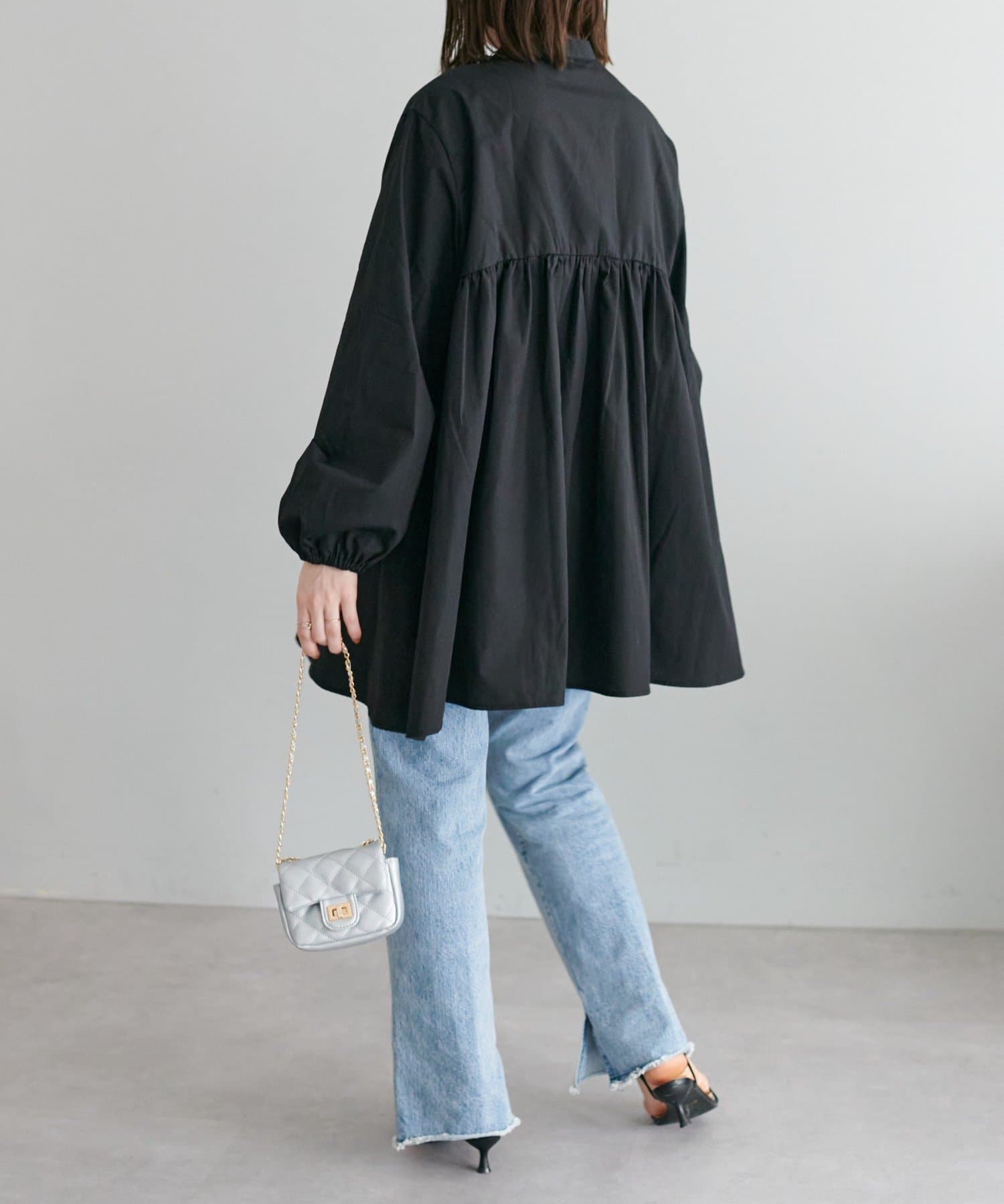 DISCOAT(ディスコート) 【新色追加!/WEB限定】ティアードギャザー長袖チュニック