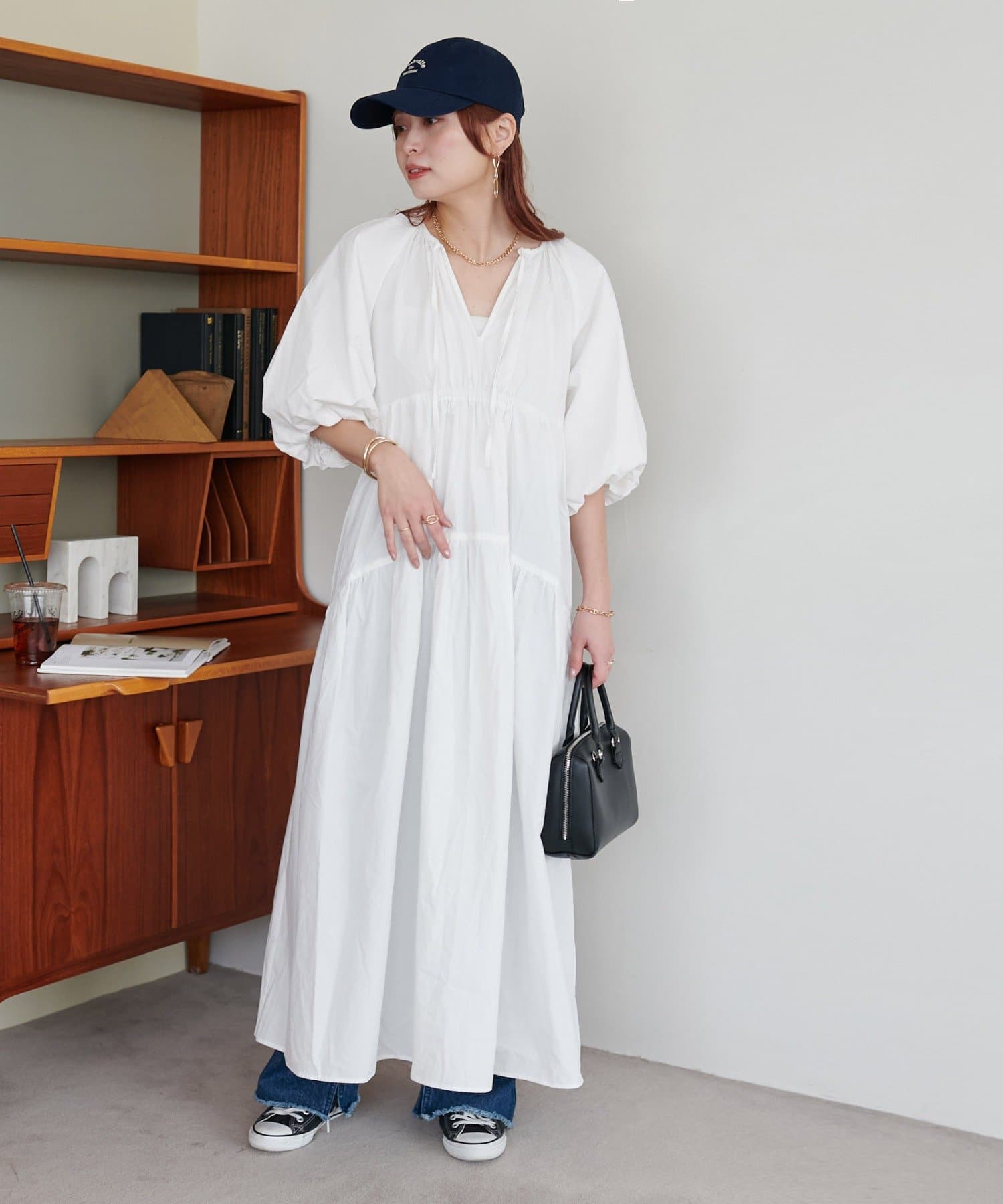 新色追加!/WEB限定】前後2WAYティアード袖バルーンワンピース