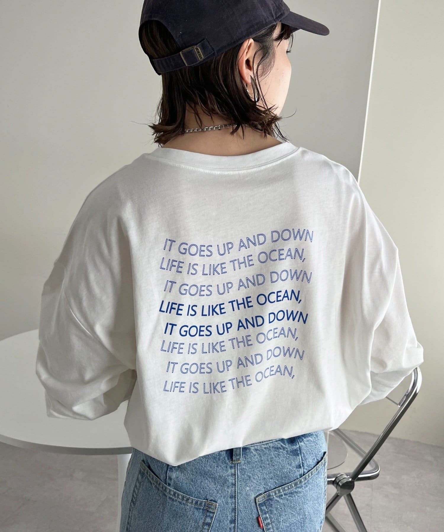 DISCOAT(ディスコート) レディース 【WEB限定】WEVE刺繍ロゴビックTシャツ ホワイトその他1