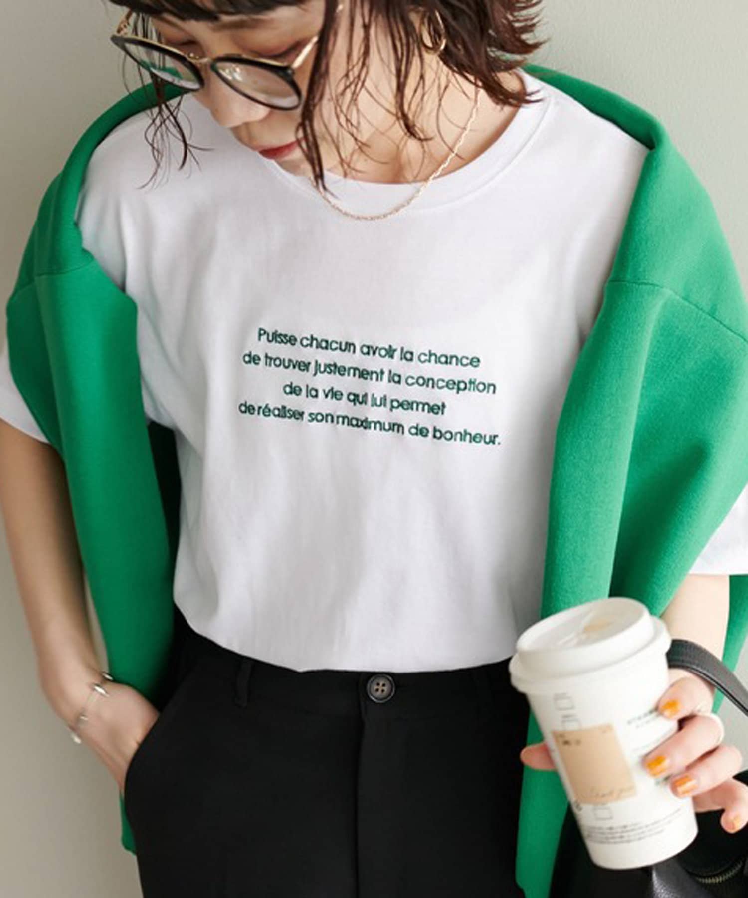 DISCOAT(ディスコート) レディース 【WEB限定】半袖刺繍ロゴTシャツ ホワイトその他1