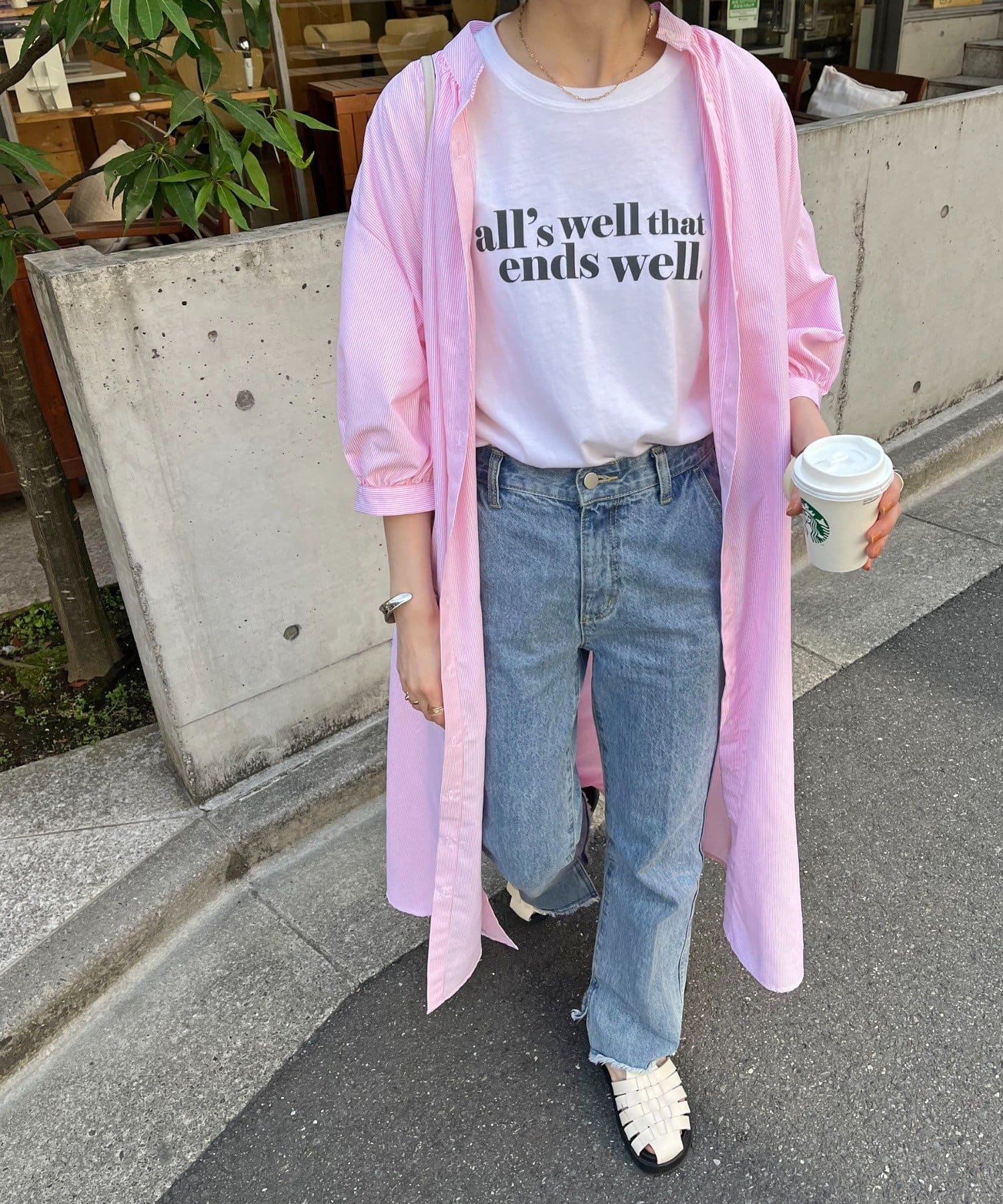 DISCOAT(ディスコート) 【WEB限定】半袖アメリカンロゴTシャツ