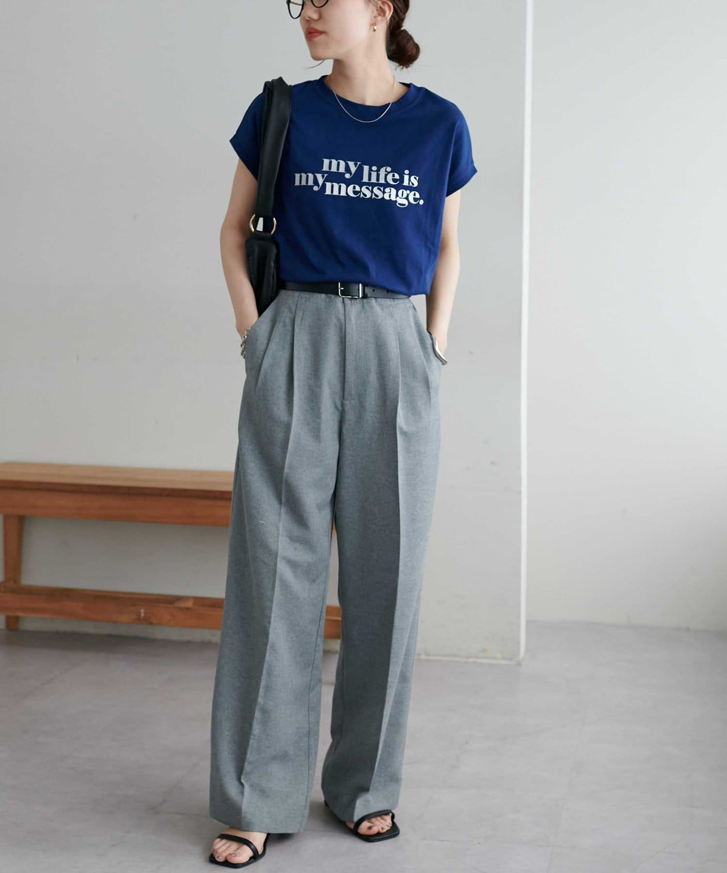 DISCOAT(ディスコート) 【WEB限定】アメリカンロゴフレンチスリーブTシャツ