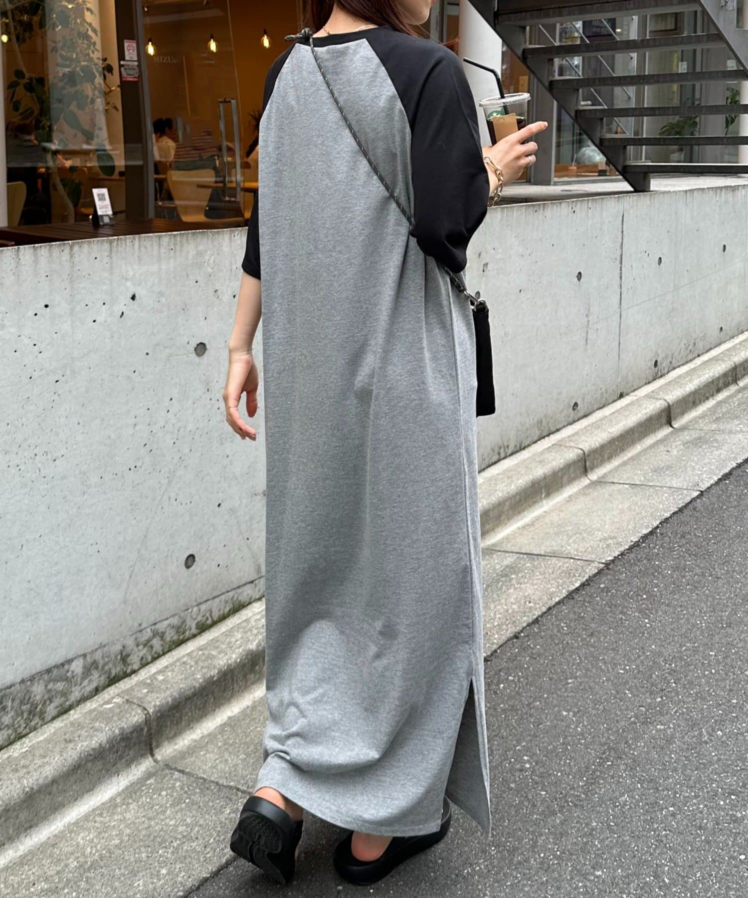 福袋安いいね半額ストア WEB限定】ラグラン配色ビッグワンピース DISCOAT(ディスコート | Clothing