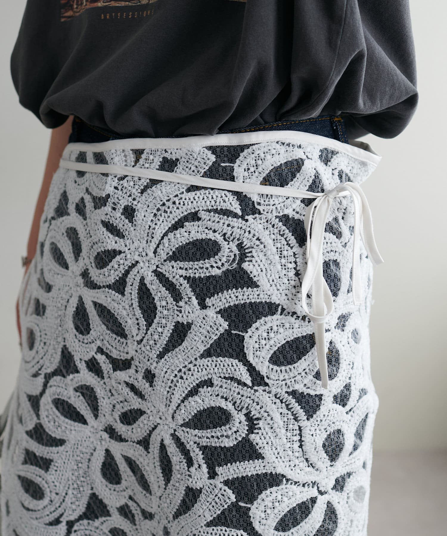 DISCOAT(ディスコート) 【WEB限定】ラップレーススカート